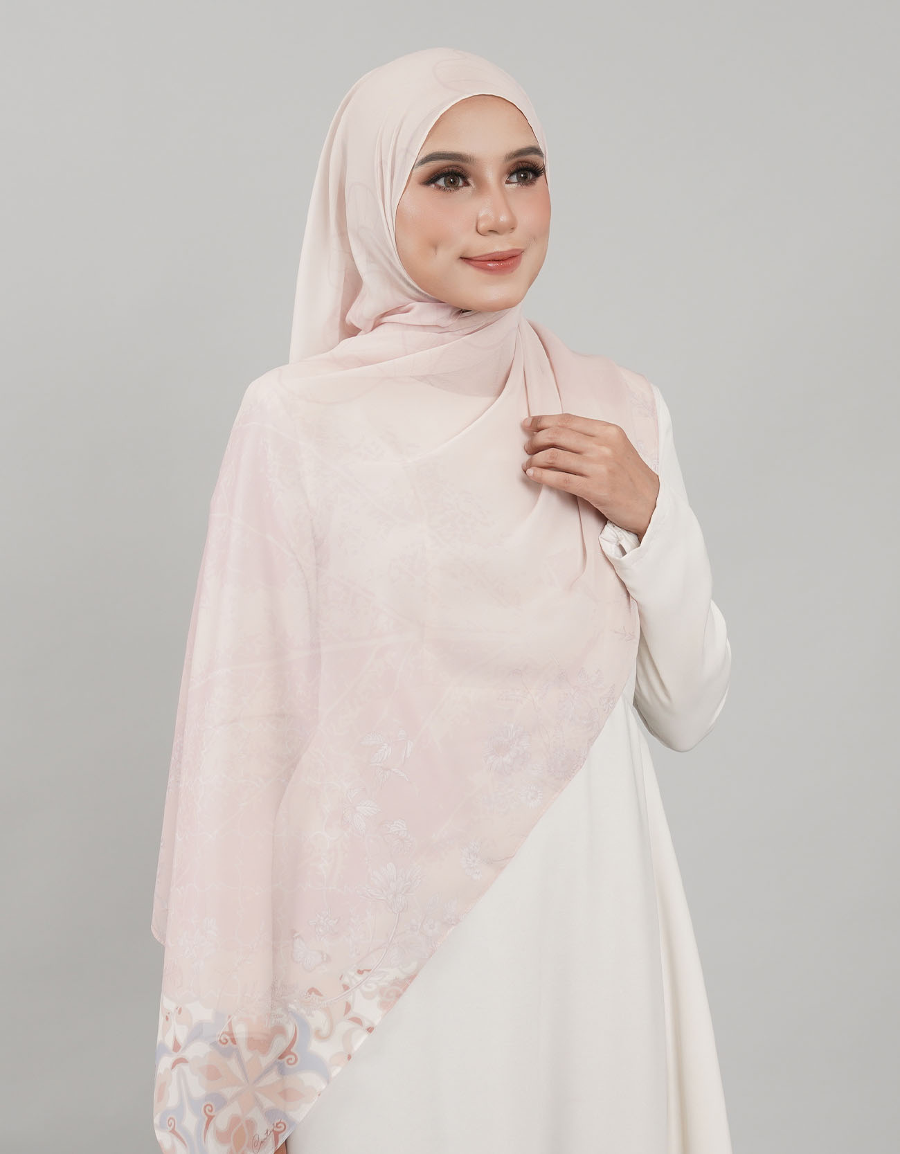 Sutra Shawl Printed - 02 Mawar