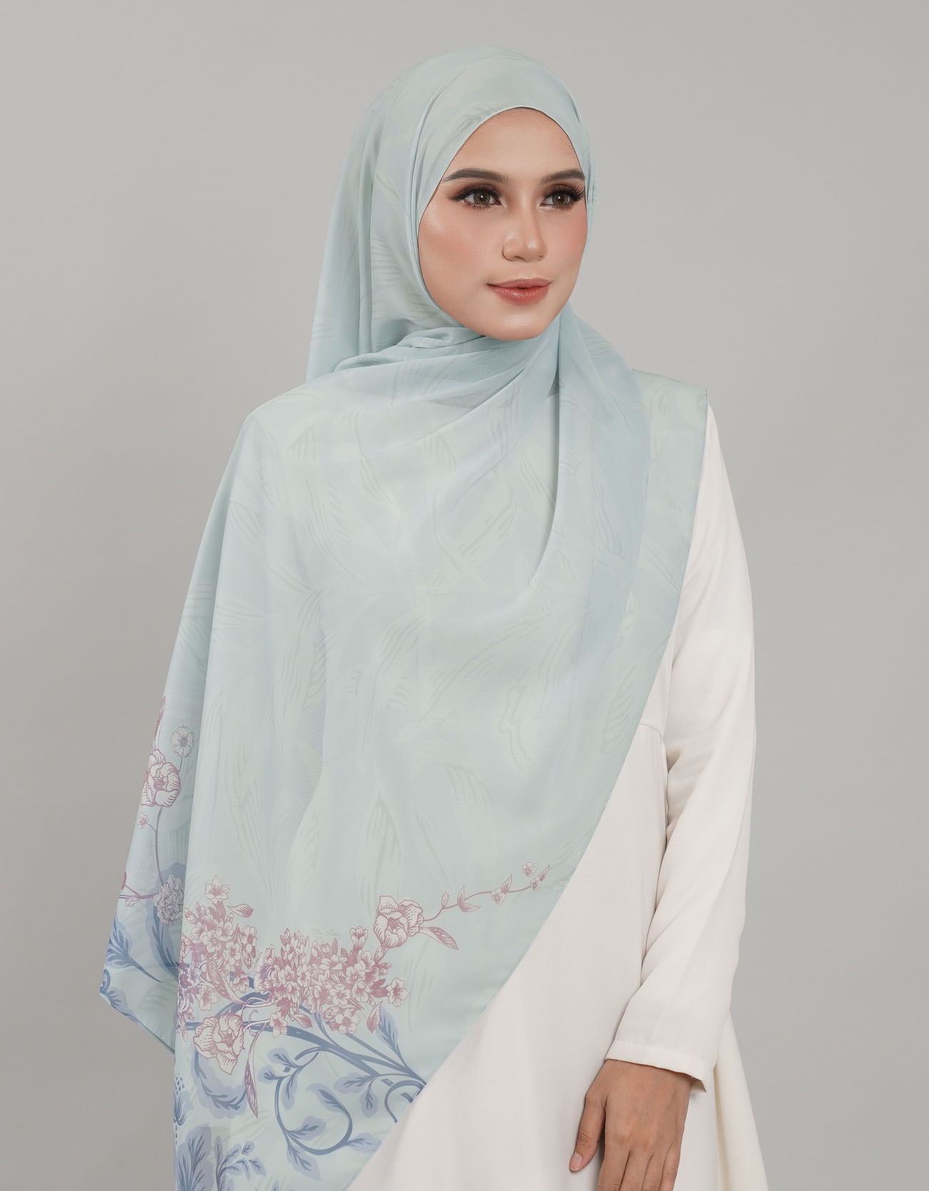 Sutra Shawl Printed - 08 Puspa