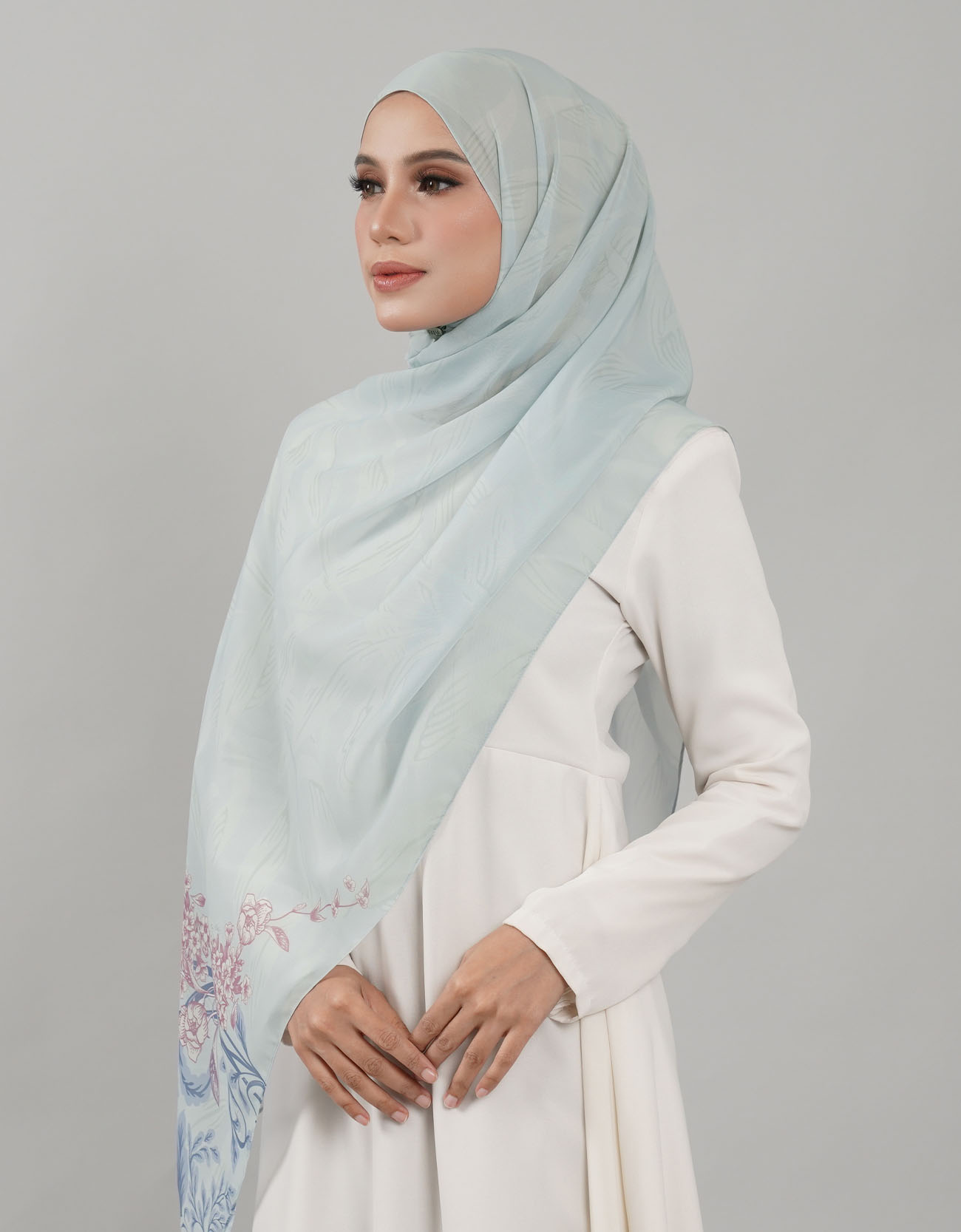 Sutra Shawl Printed - 08 Puspa