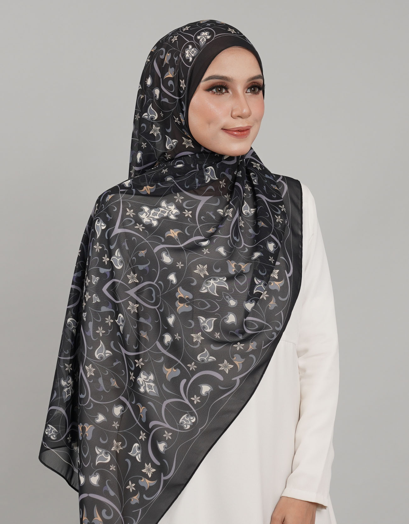 Sutra Shawl Printed - 13 Rafflesia