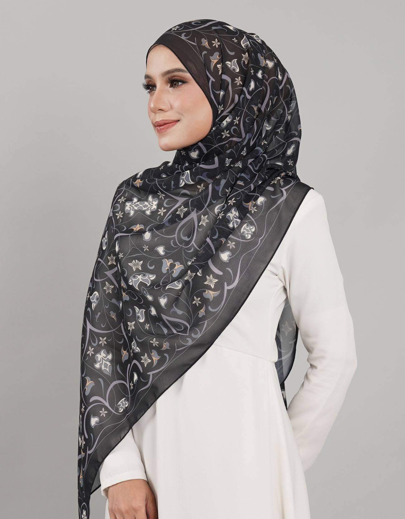 Sutra Shawl Printed - 13 Rafflesia