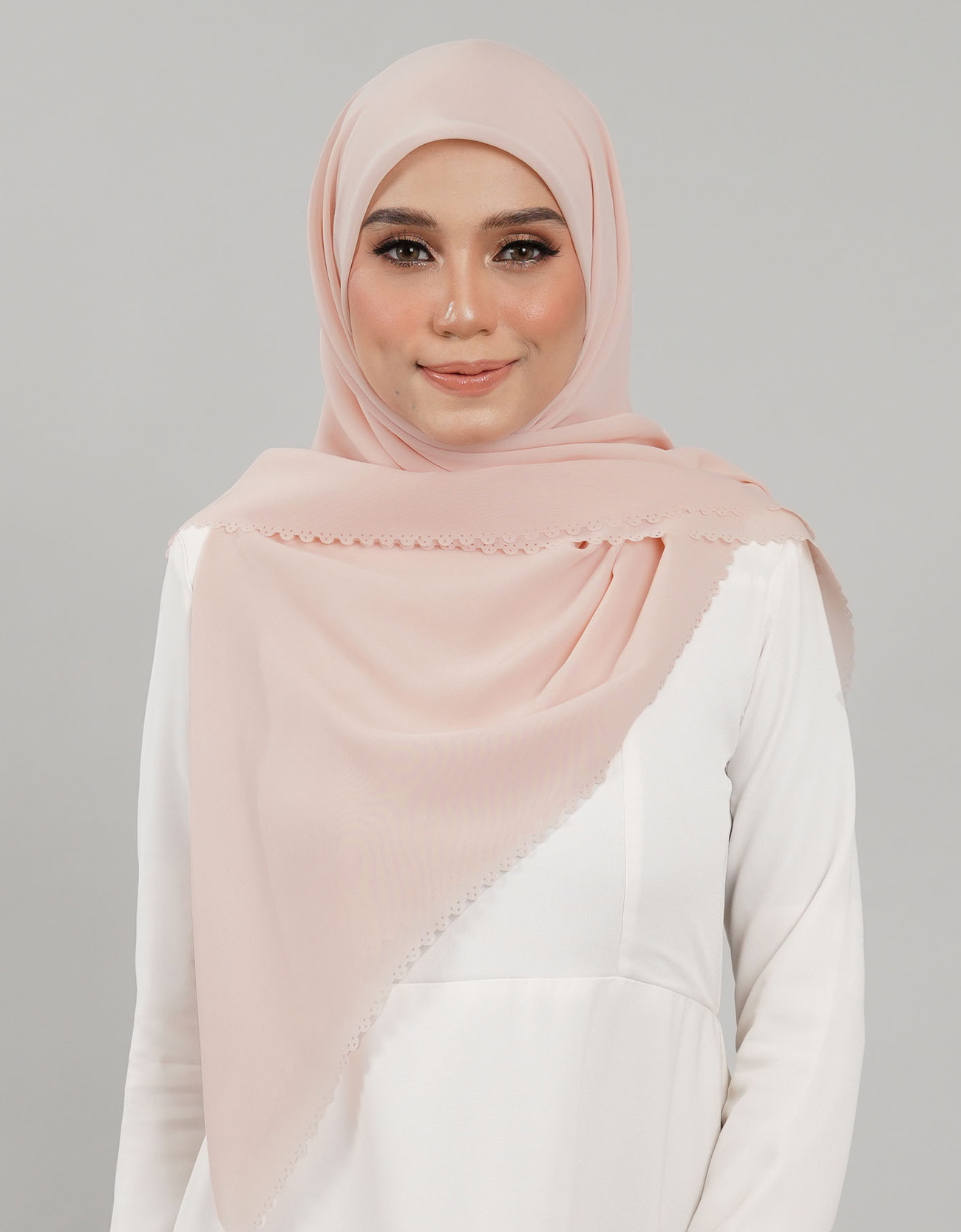 Feena Bawal Plain - 01 Peach