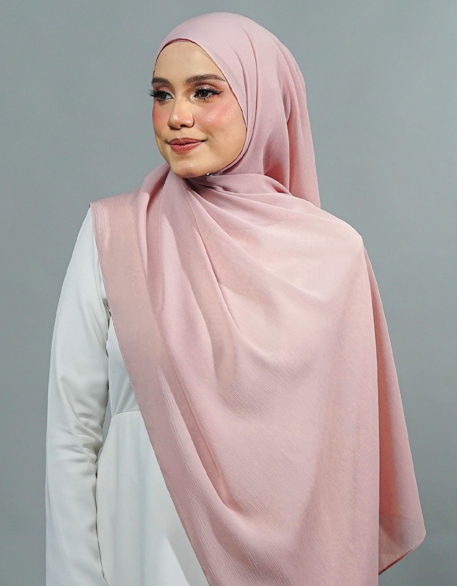 Ireesya Shawl Plain - 01 Dusty Pink