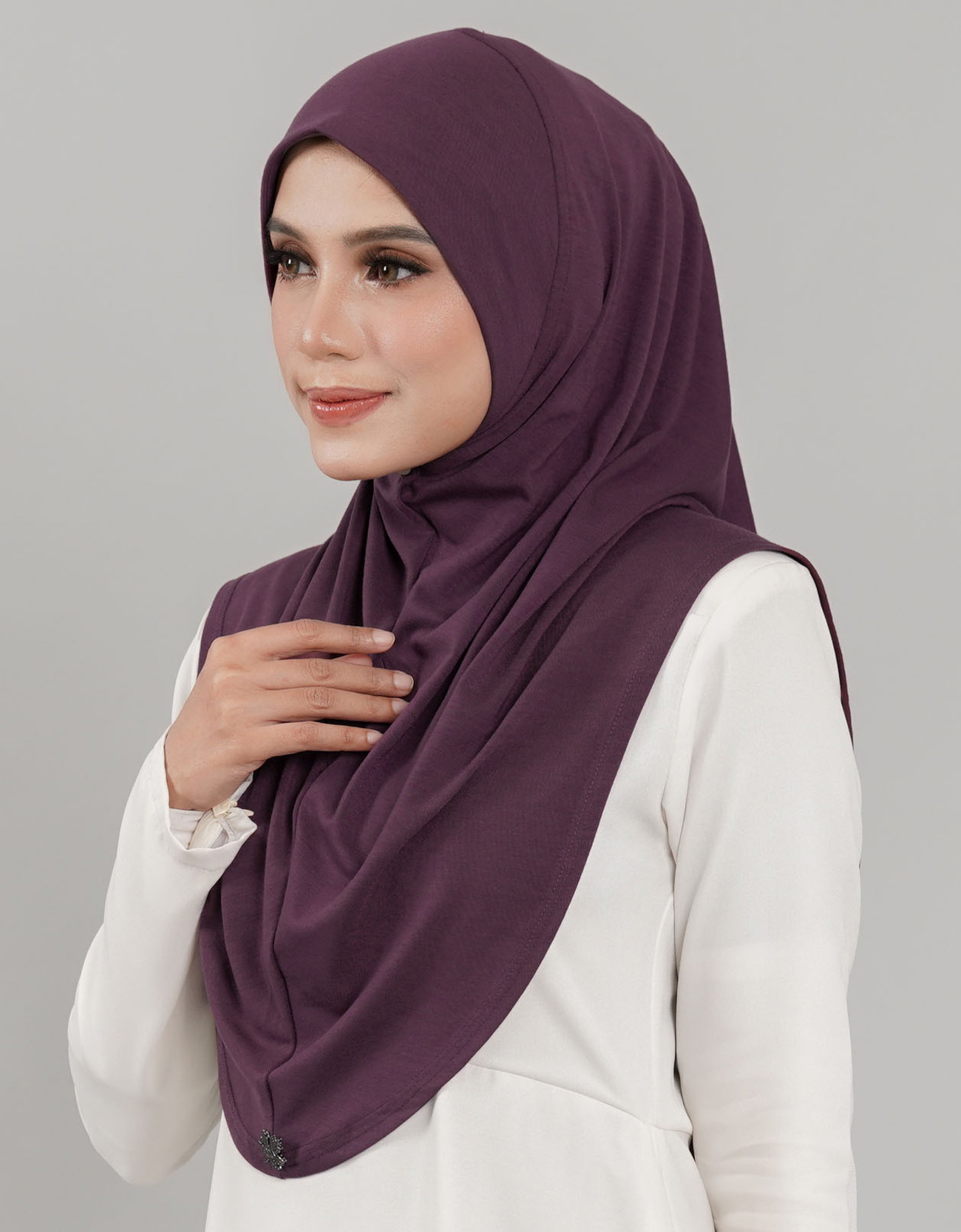 Express Hijab Damia Plain - 03 Grape
