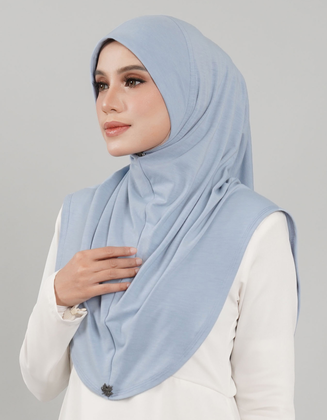 Express Hijab Damia Plain - 05 Baby Blue