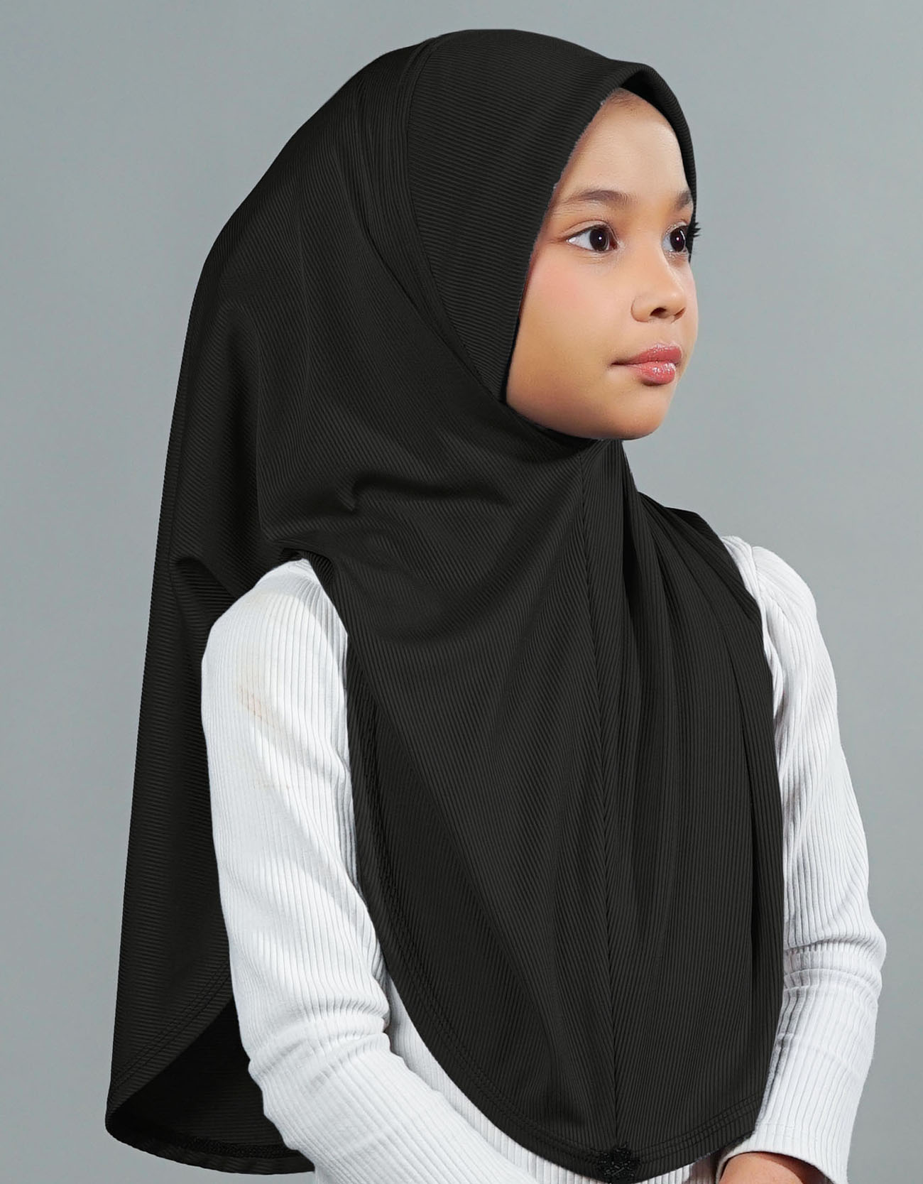 Eshal Plain Kids - 07 Black