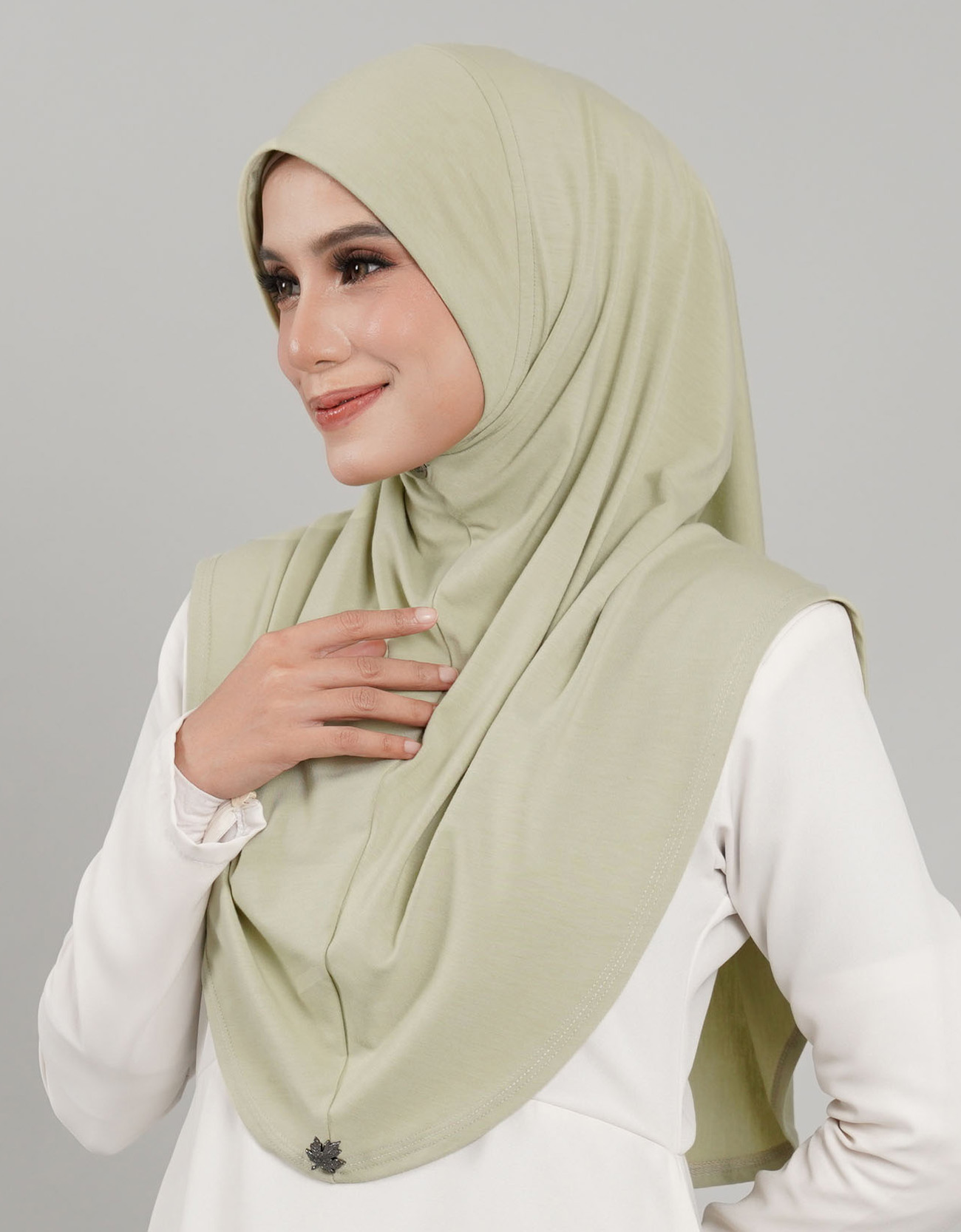Express Hijab Damia Plain - 08 Tea Green&w=300&zc=1
