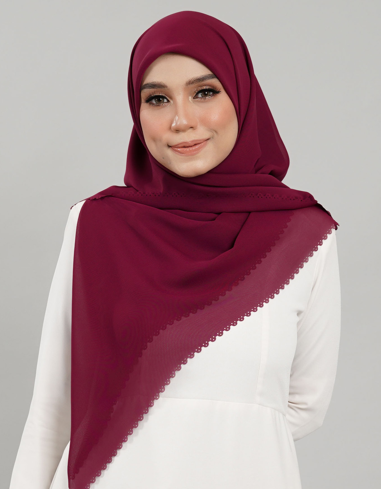 Feena Bawal Plain - 08 Maroon