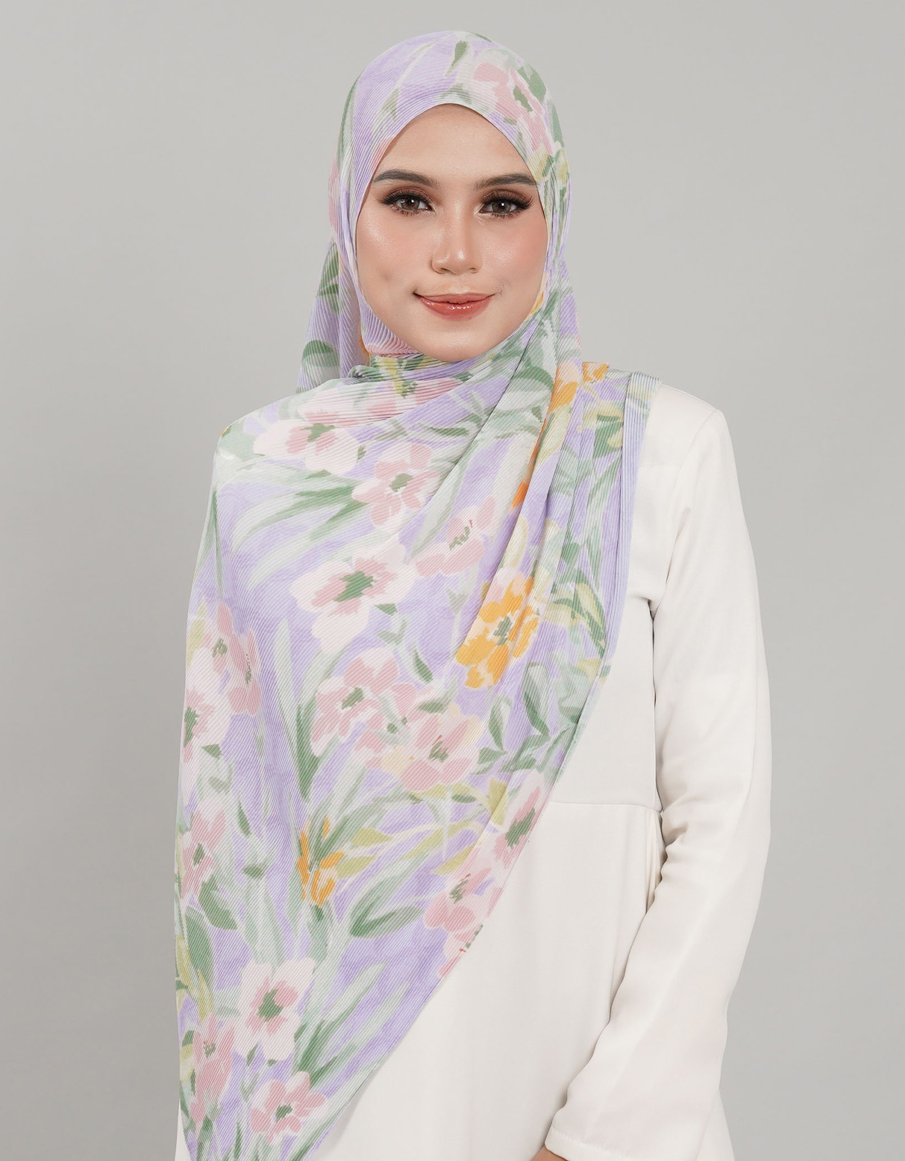 Saloma Pleated Shawl - 08 Hana