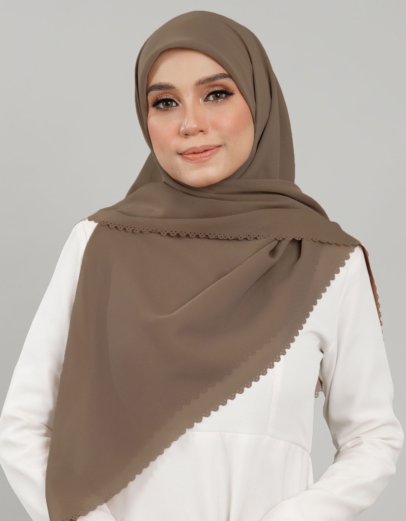 Feena Bawal Plain - 10 Mocha