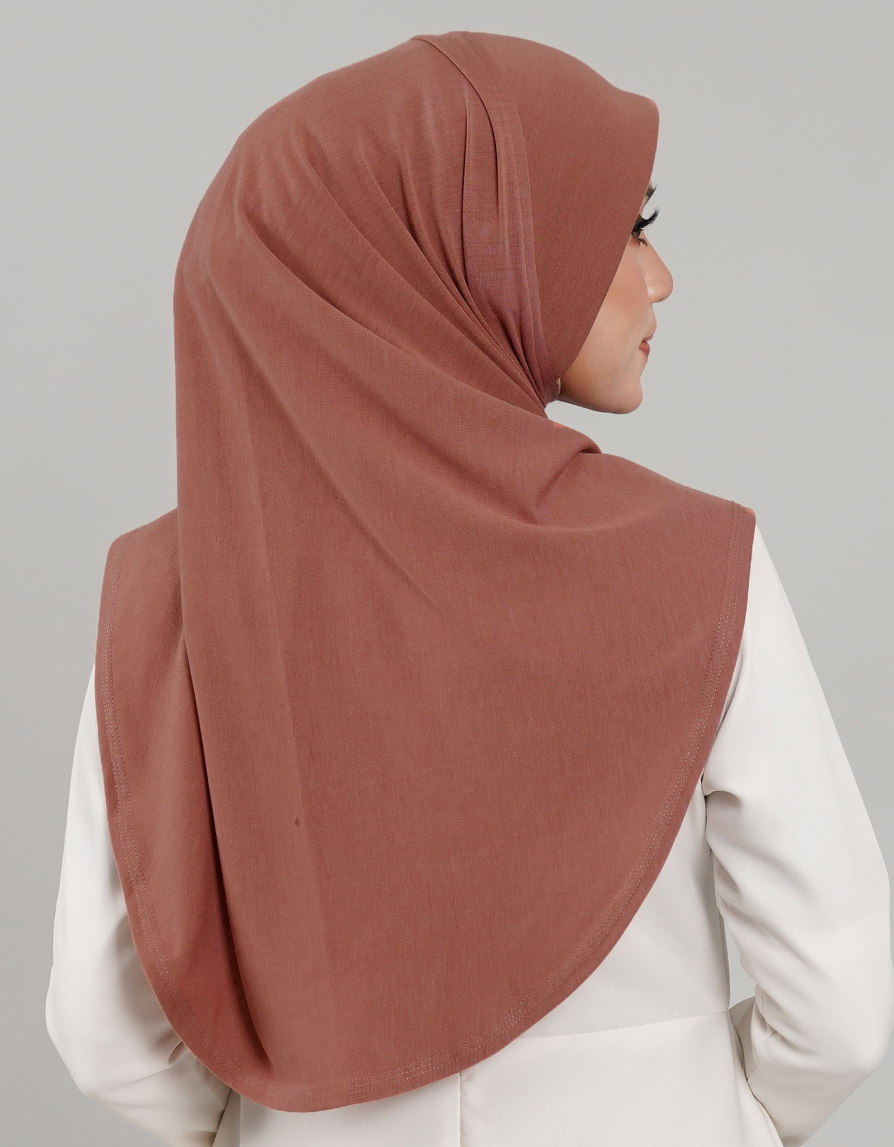 Express Hijab Damia Plain - 10 Creamy Peach