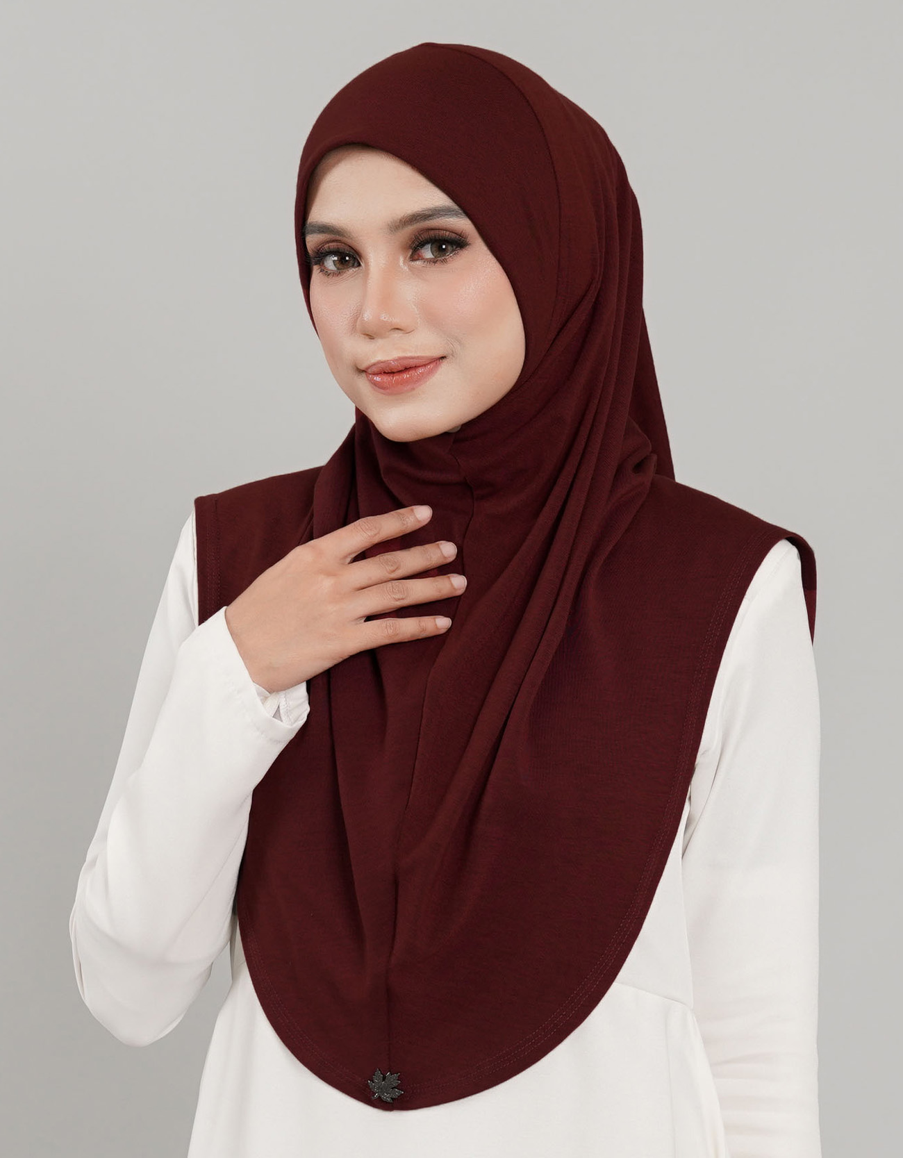 Express Hijab Damia Plain - 12 Rosewood&w=300&zc=1