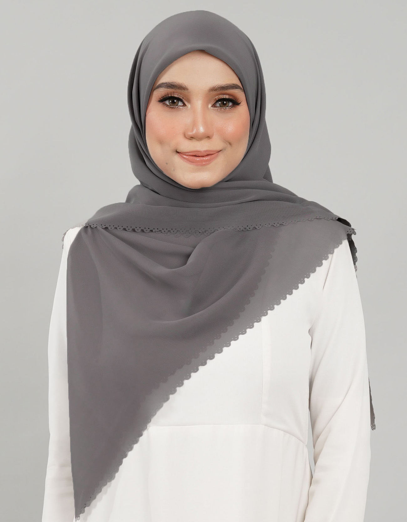 Feena Bawal Plain - 14 Grey