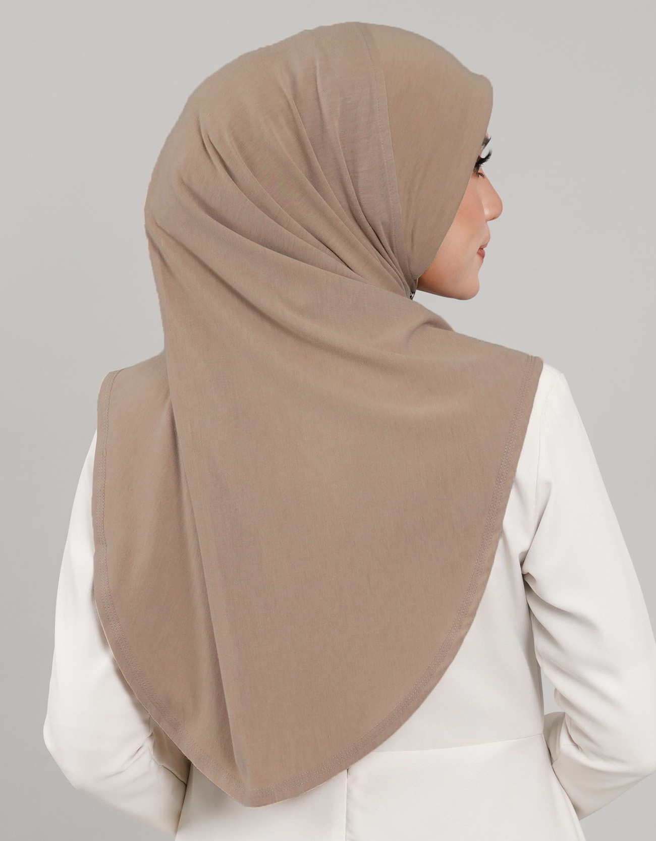 Express Hijab Damia Plain - 16 Khaki