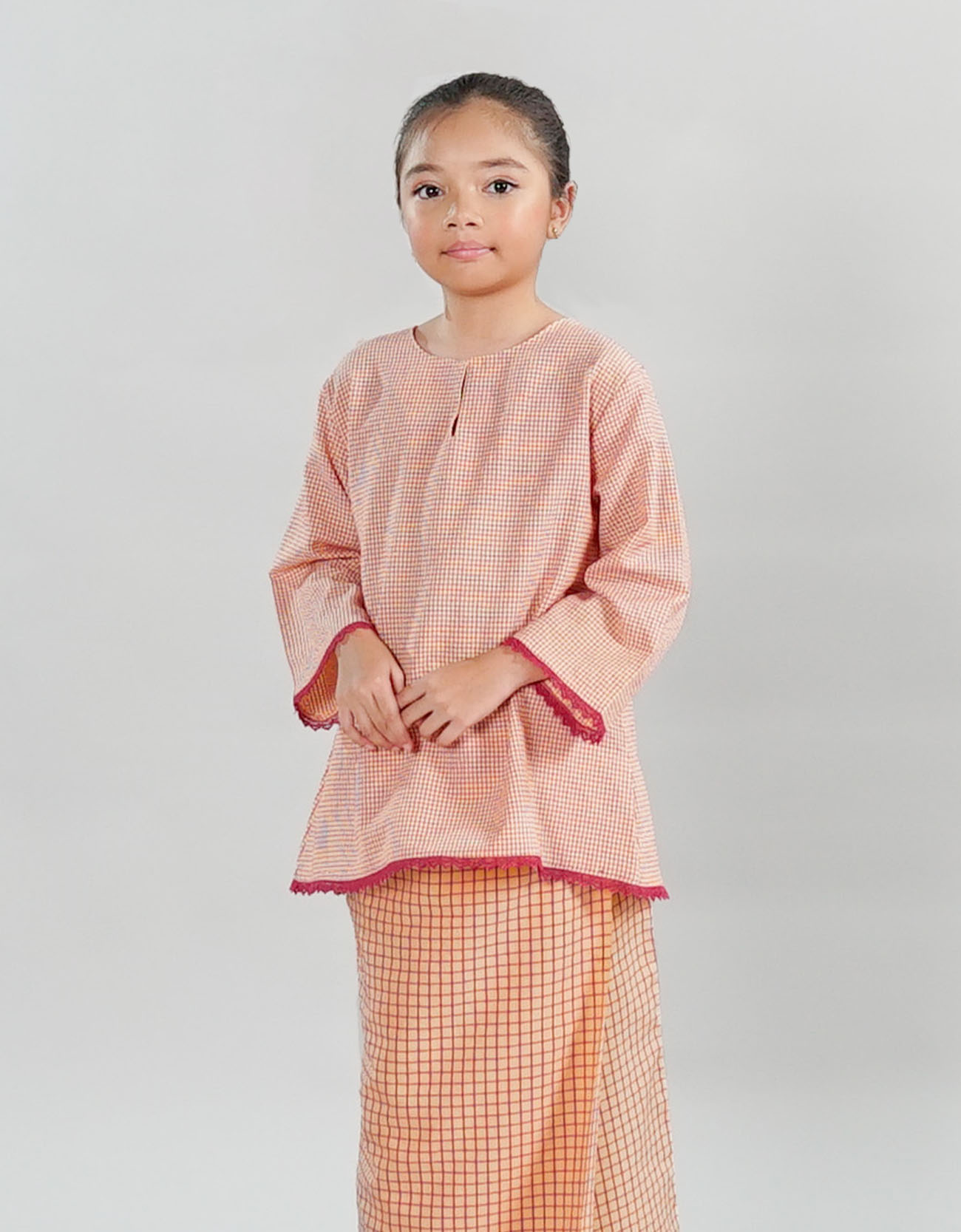Alana Kurung Kedah - 01 Peach Pink