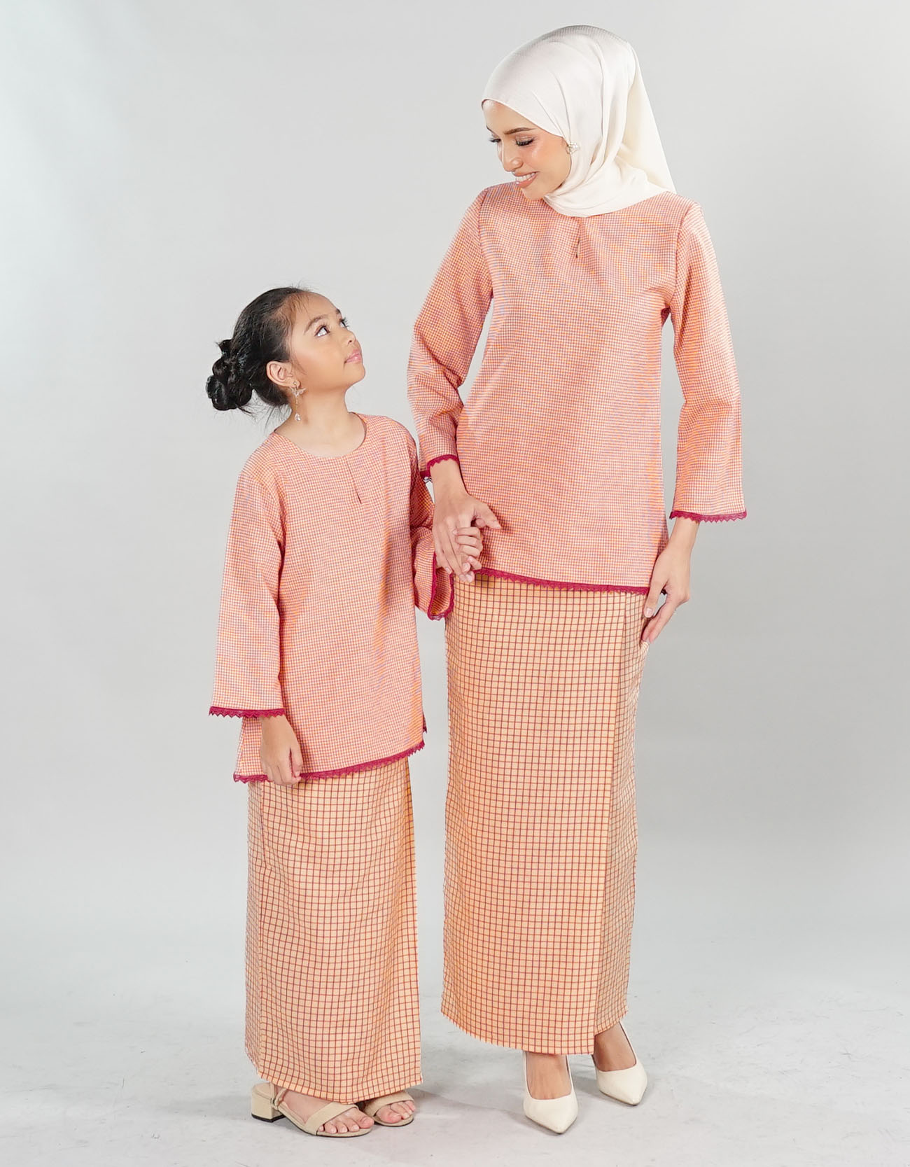 Alana Kurung Kedah - 01 Peach Pink