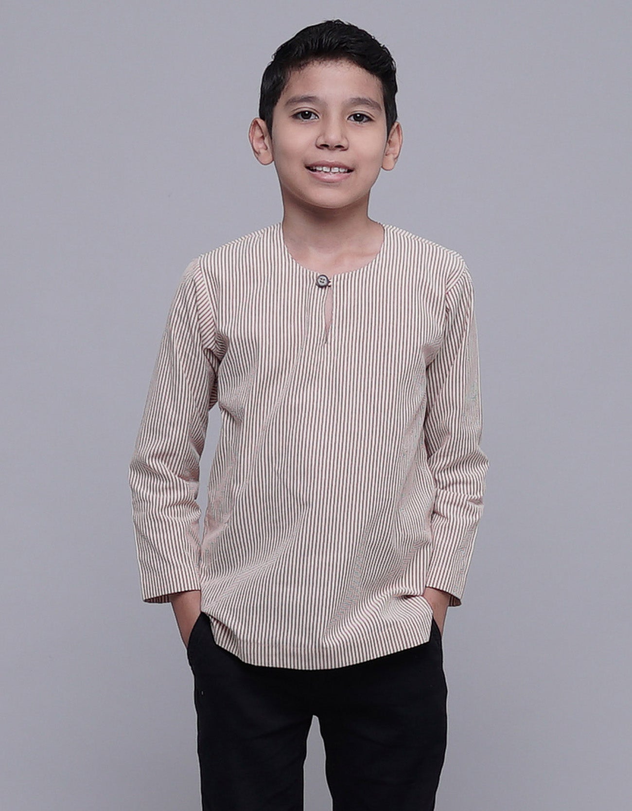 Andika Kurta Kids Cotton Malabar Stripe