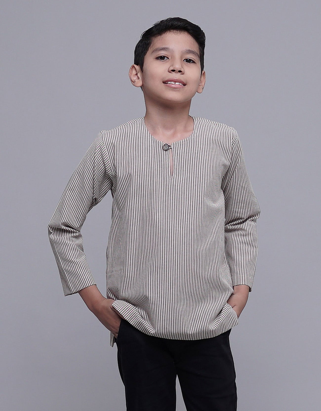 Andika Kurta Kids Cotton Malabar Stripe