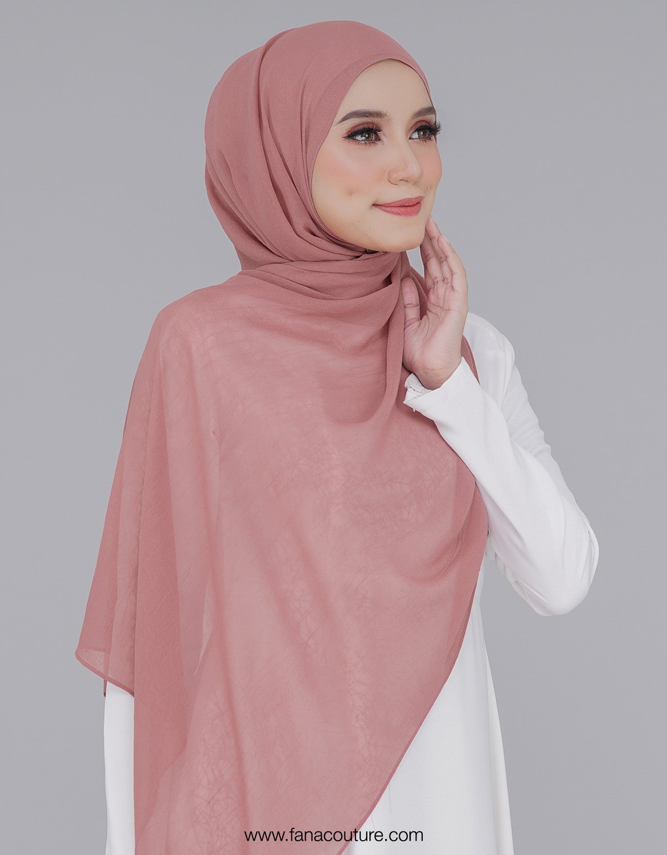 Aster Shawl Plain - 11 Coral Pink