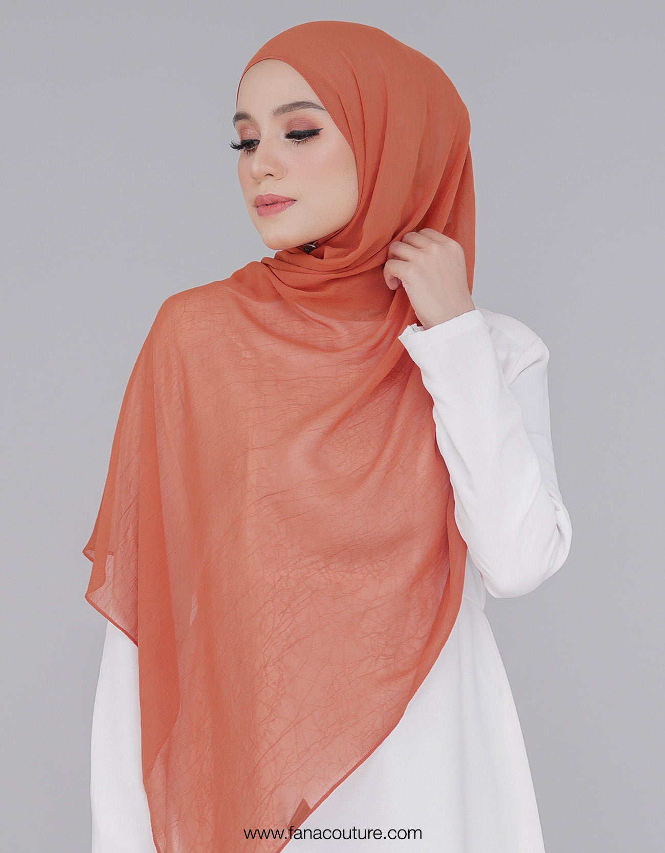 Aster Shawl Plain - 12 Orange