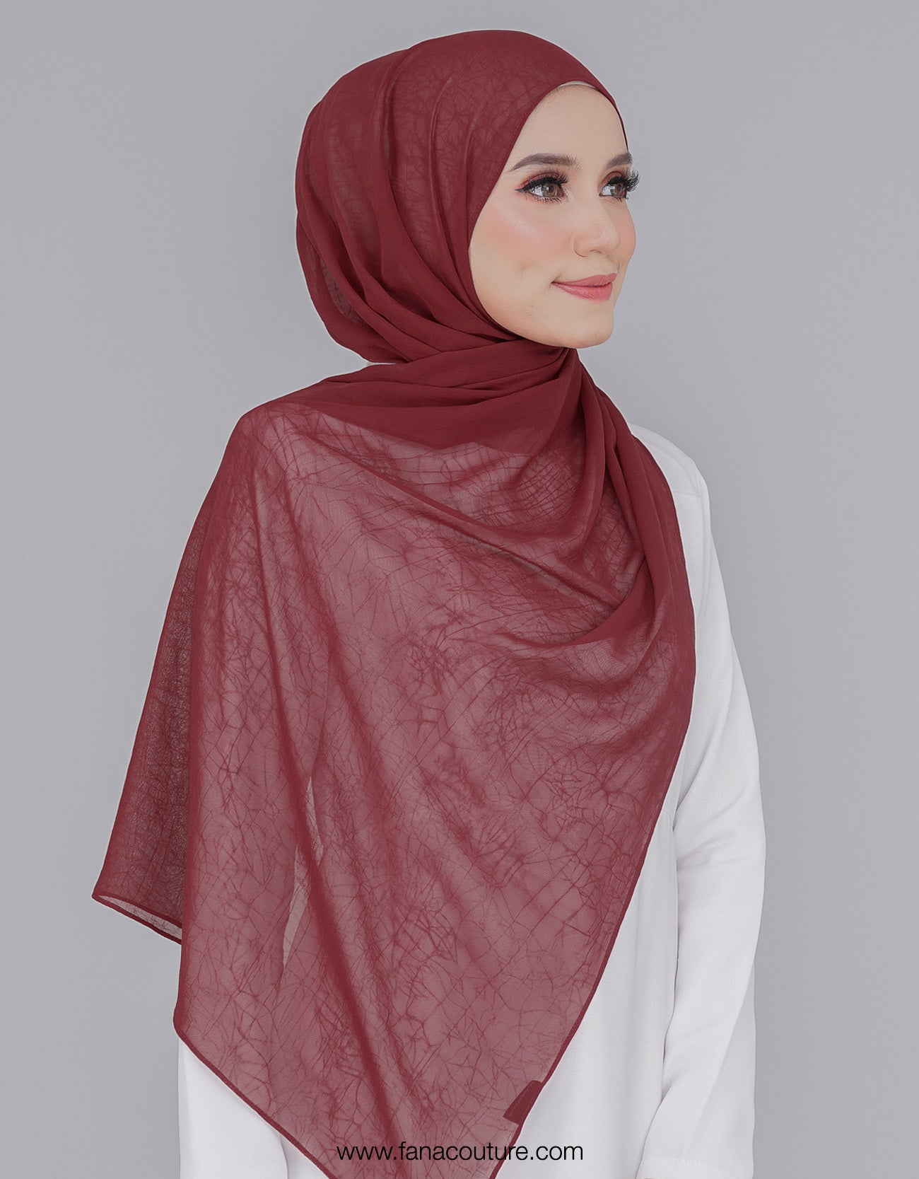 Aster Shawl Plain - 13 Maroon