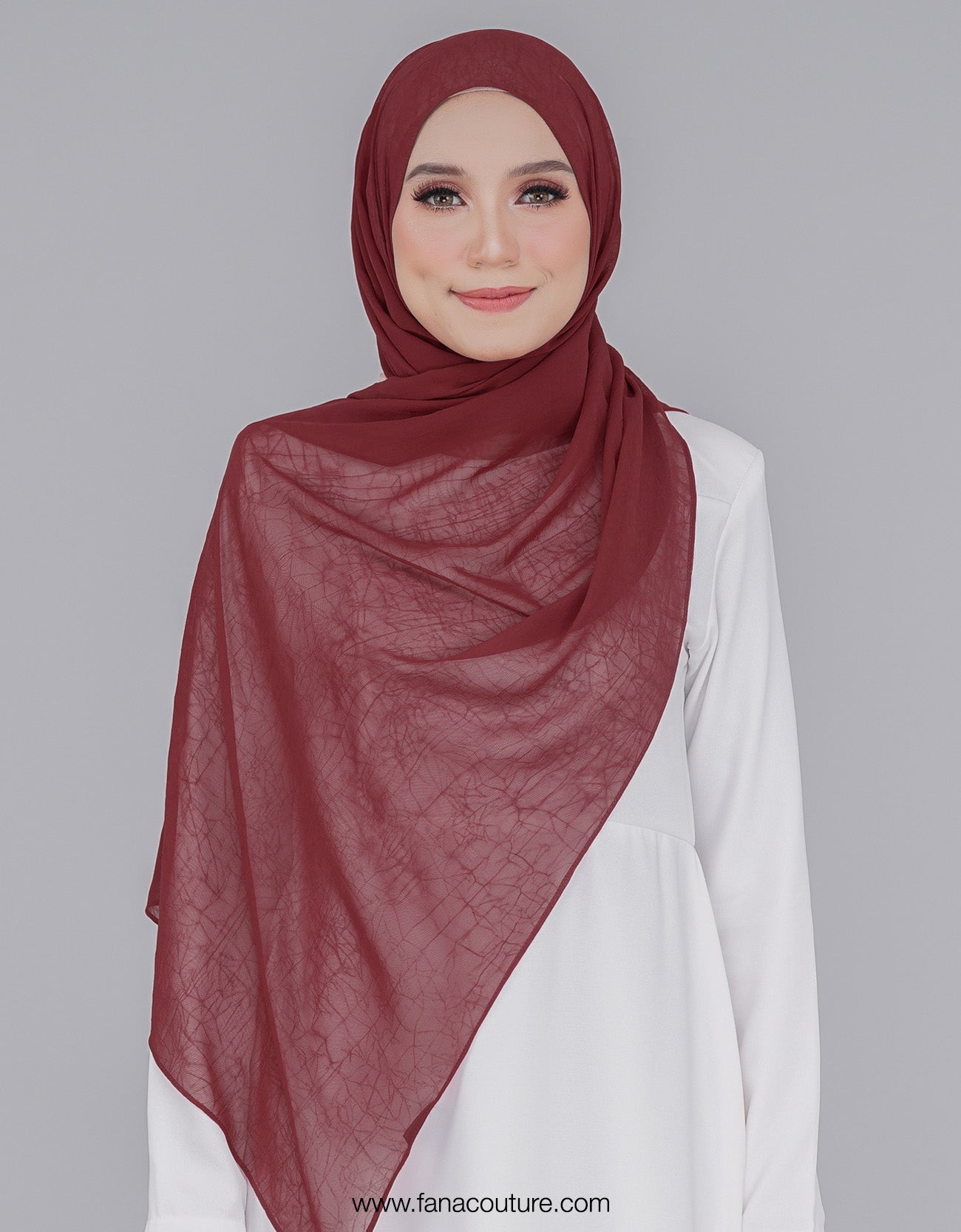 Aster Shawl Plain - 13 Maroon