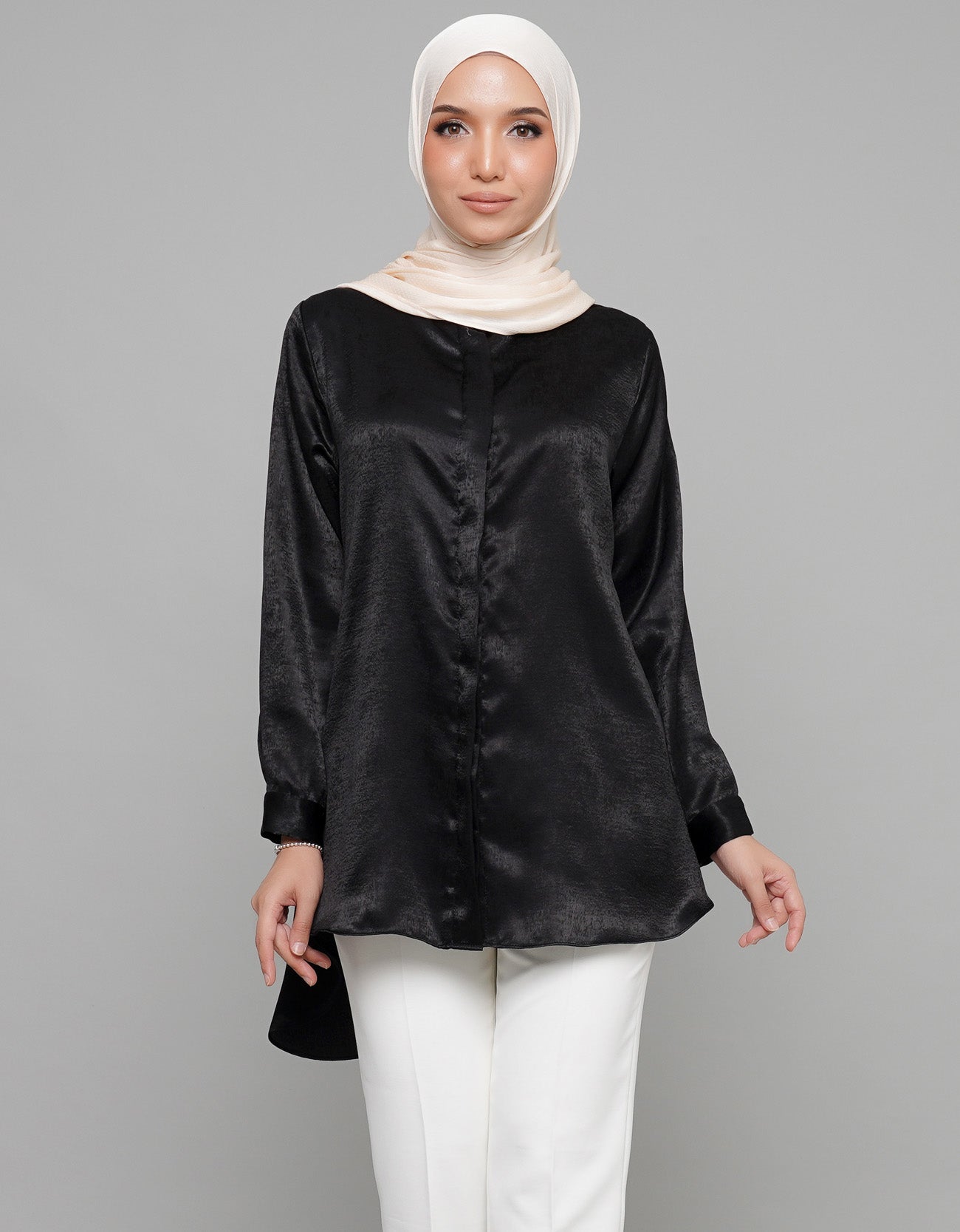 Ayumi Blouse High Quality Matte Satin