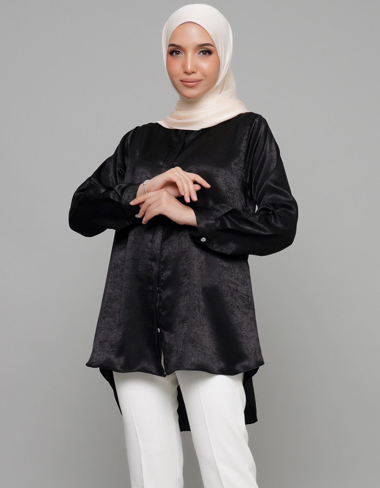 Ayumi Blouse High Quality Matte Satin