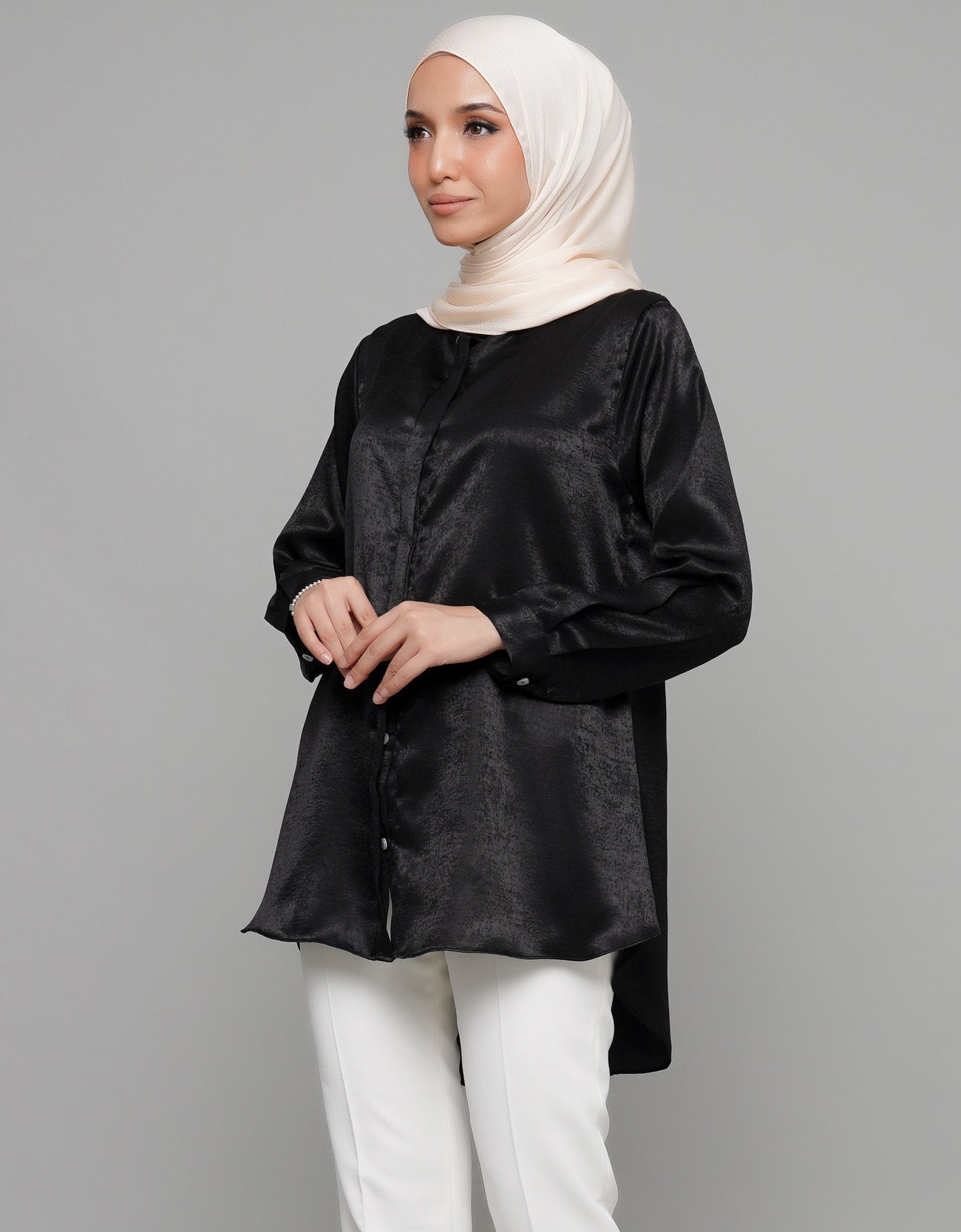 Ayumi Blouse High Quality Matte Satin