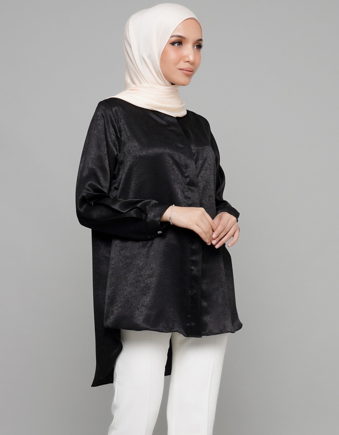 Ayumi Blouse High Quality Matte Satin