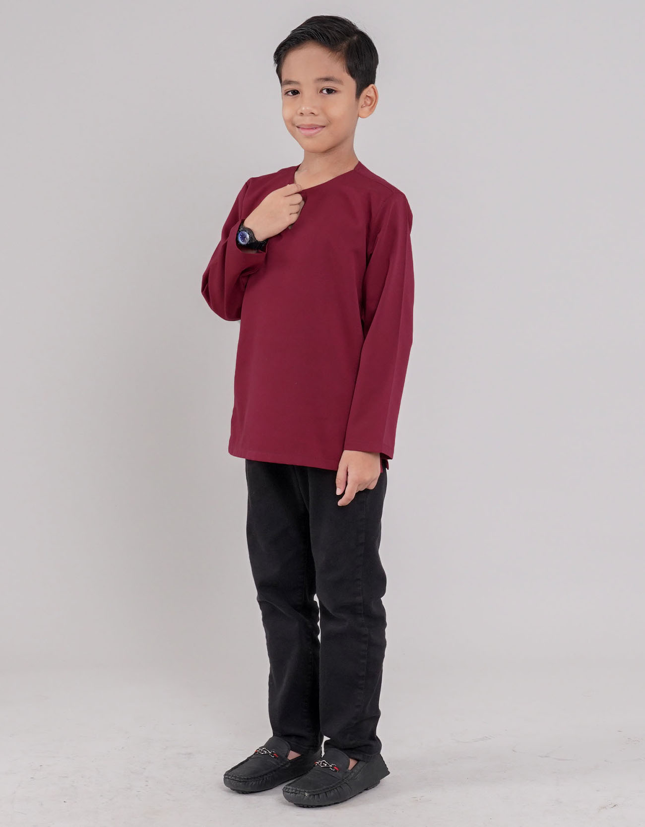 Kurta Furqan Kids - 07 Maroon