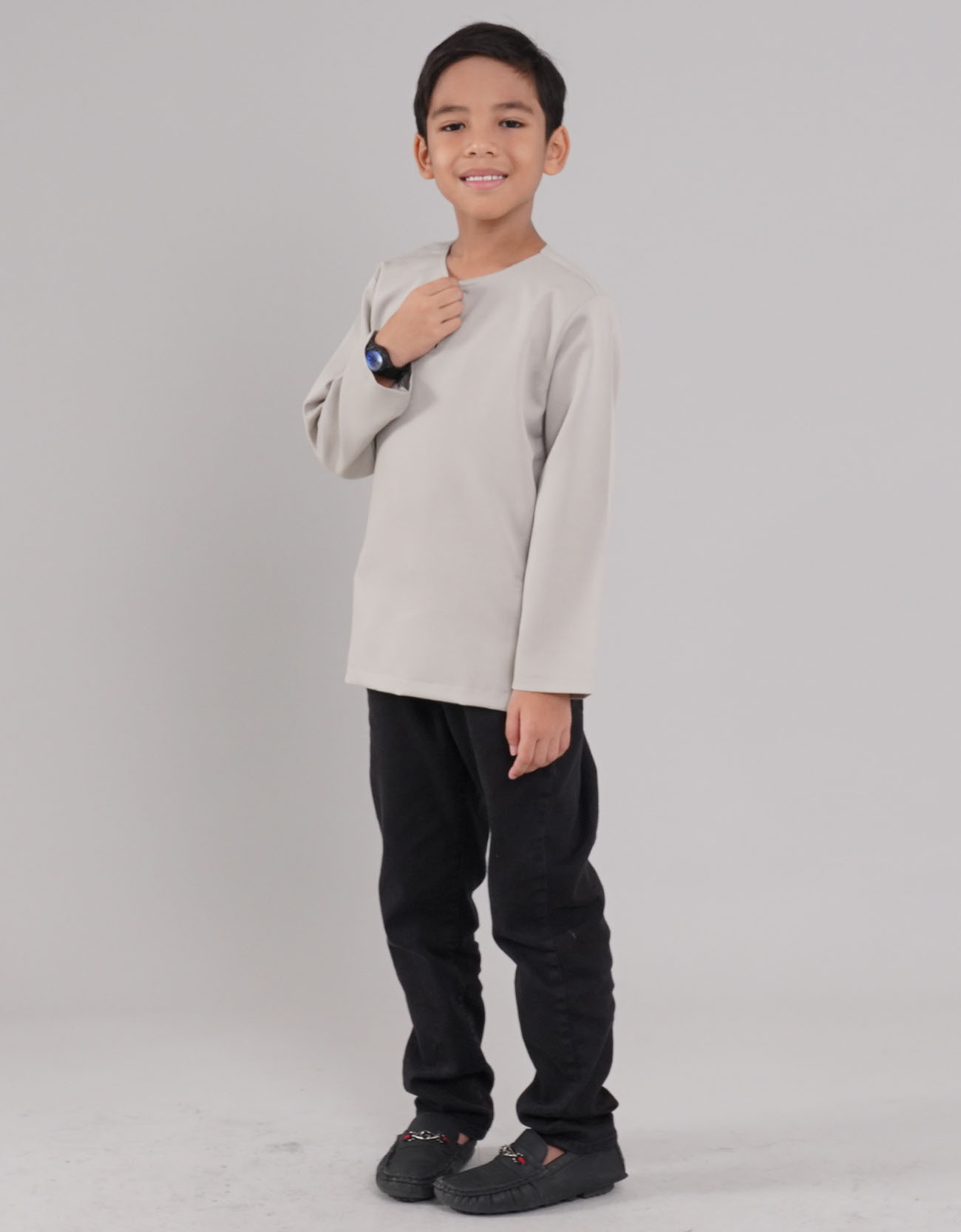 Kurta Furqan Kids - 09 Light Grey