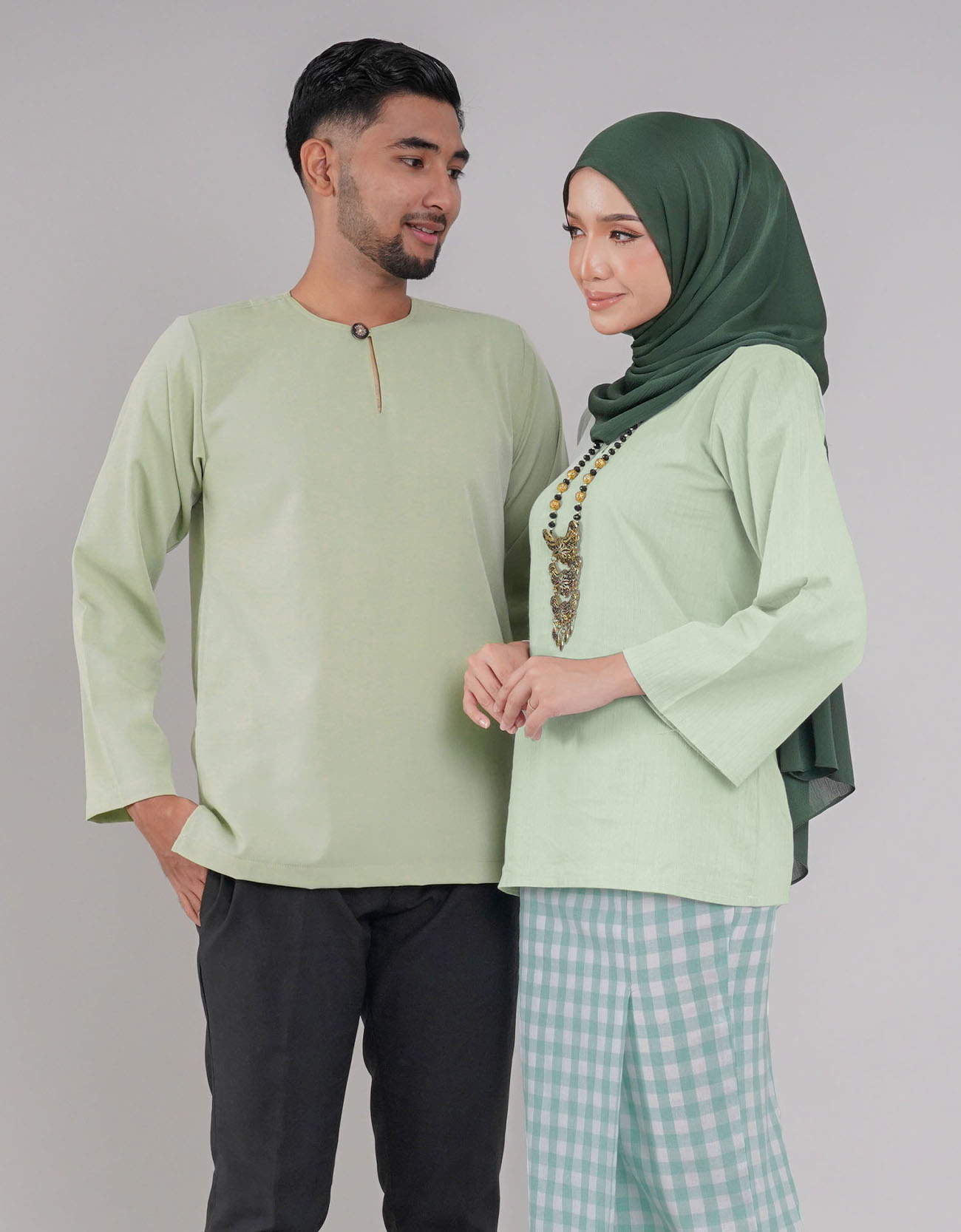 Kemboja Kurung Kedah Adult - 03 Green