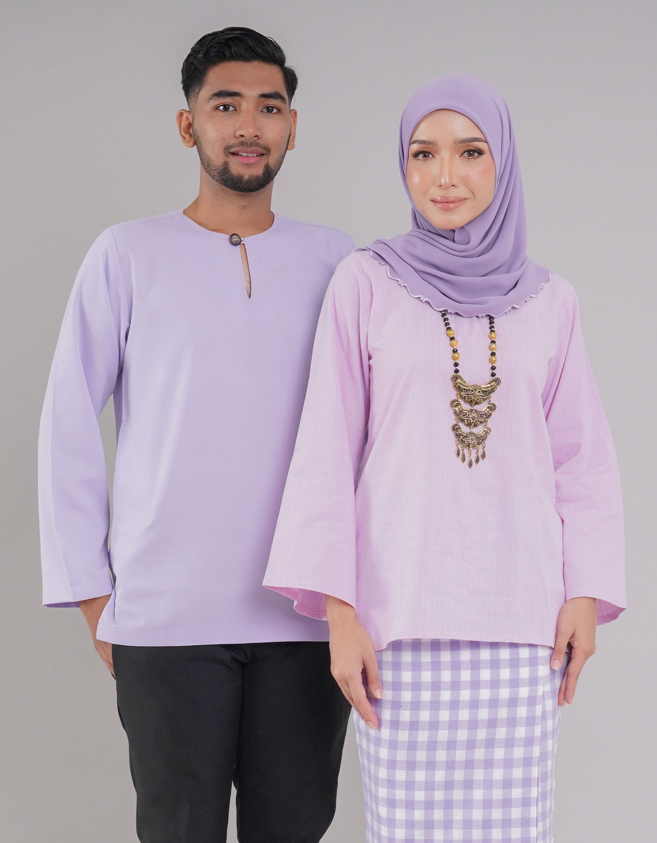 Kemboja Kurung Kedah Adult - 01 Light Purple