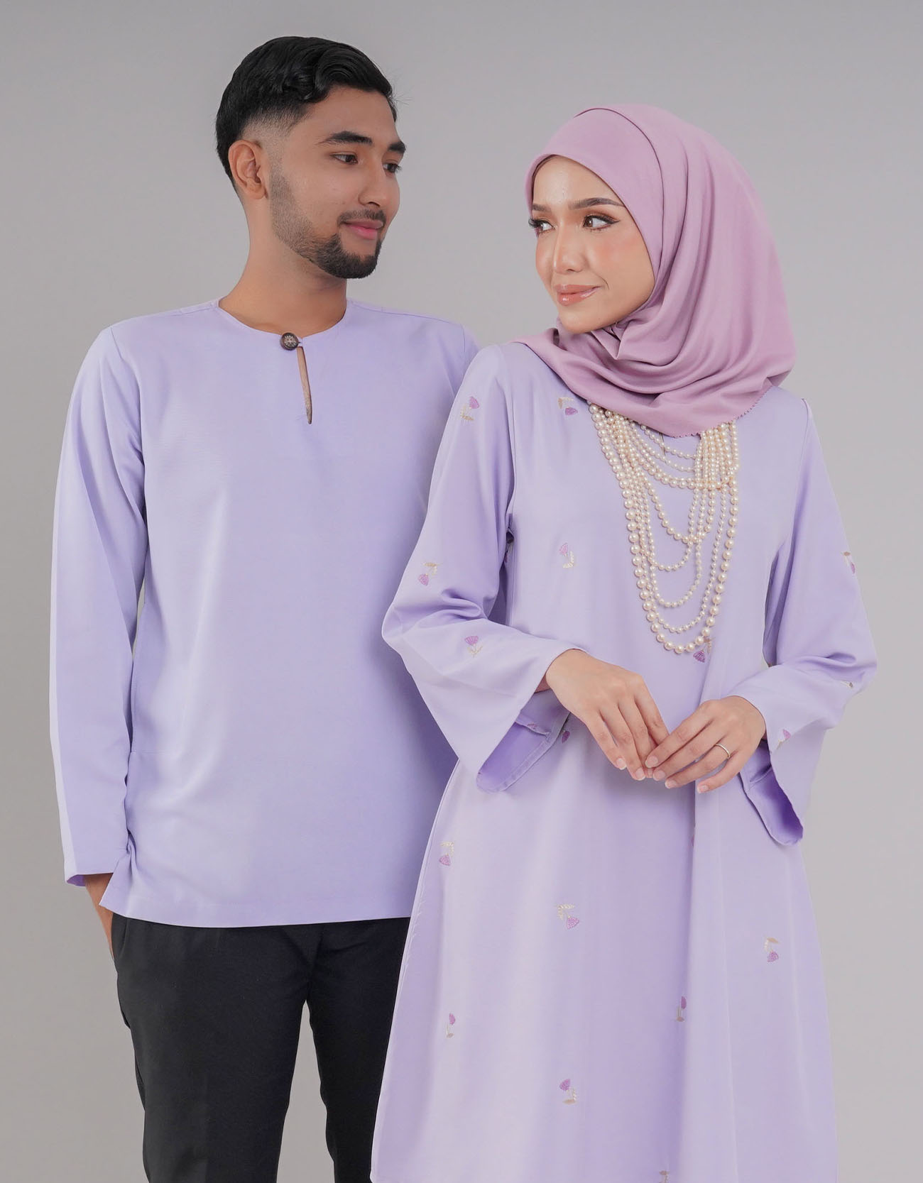 Teratai Kurung Riau Adult - 01 Light Purple