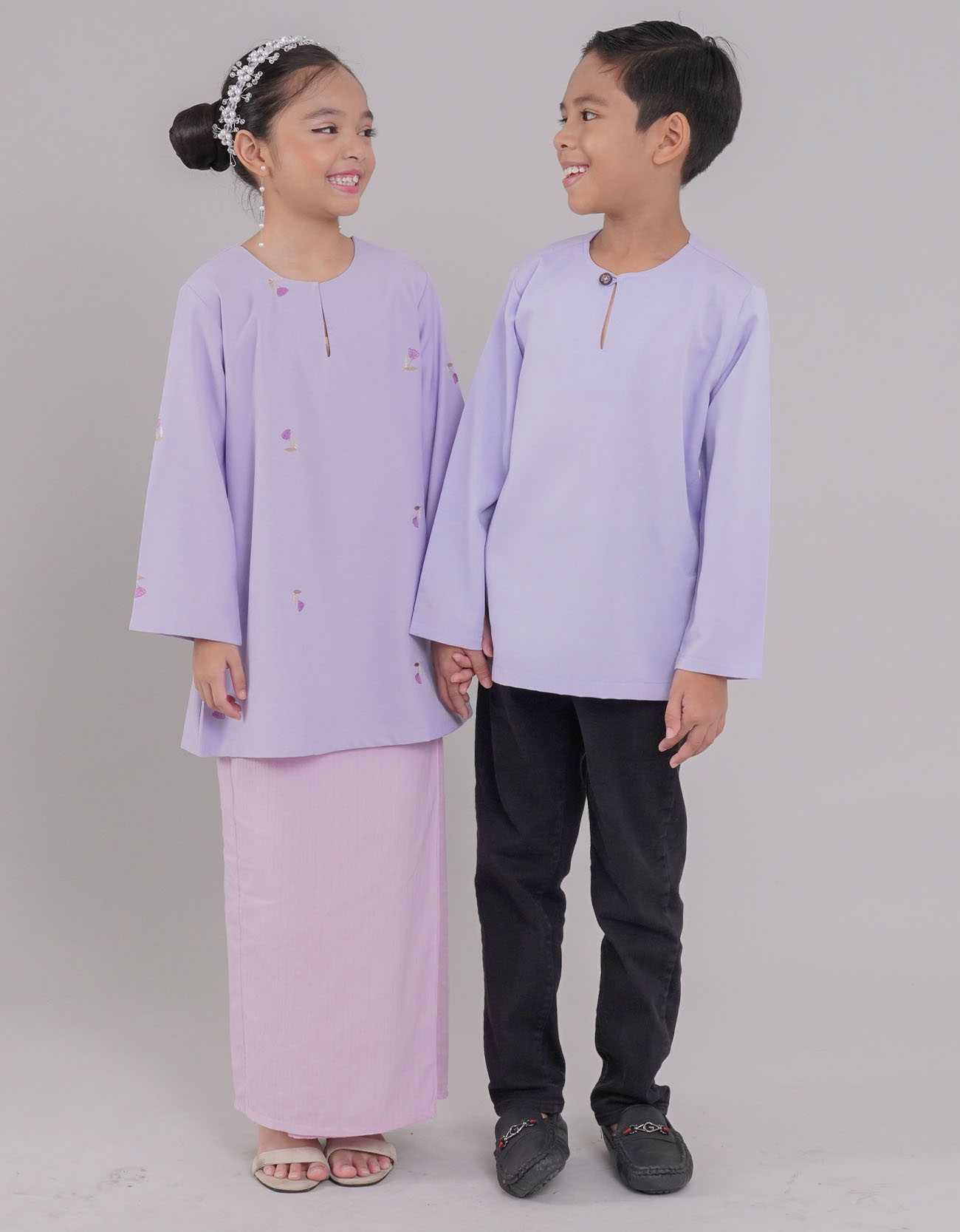 Teratai Kurung Riau Kids - 01 Light Purple