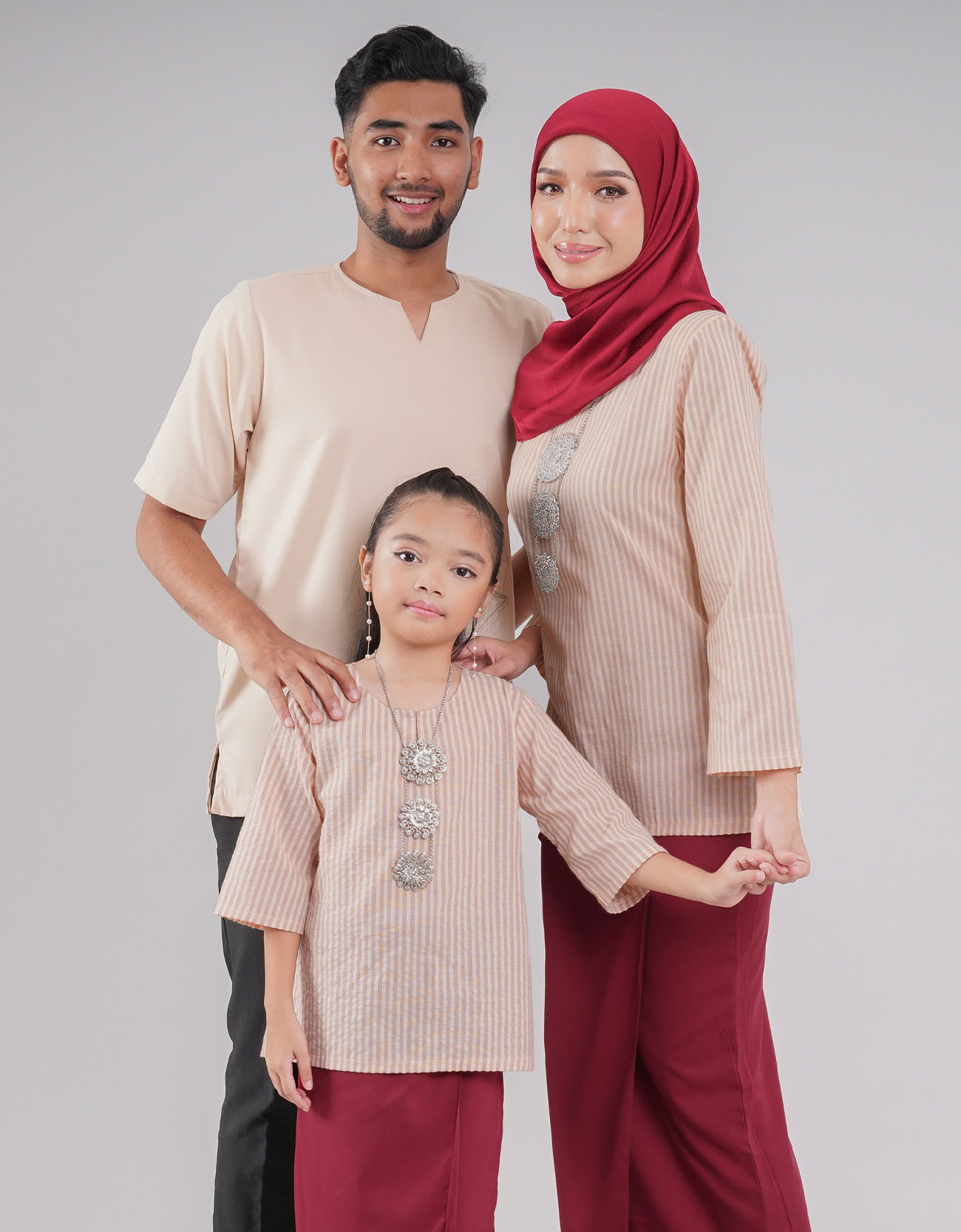 Cempaka Kurung Kedah Adult Cotton - 03 Red