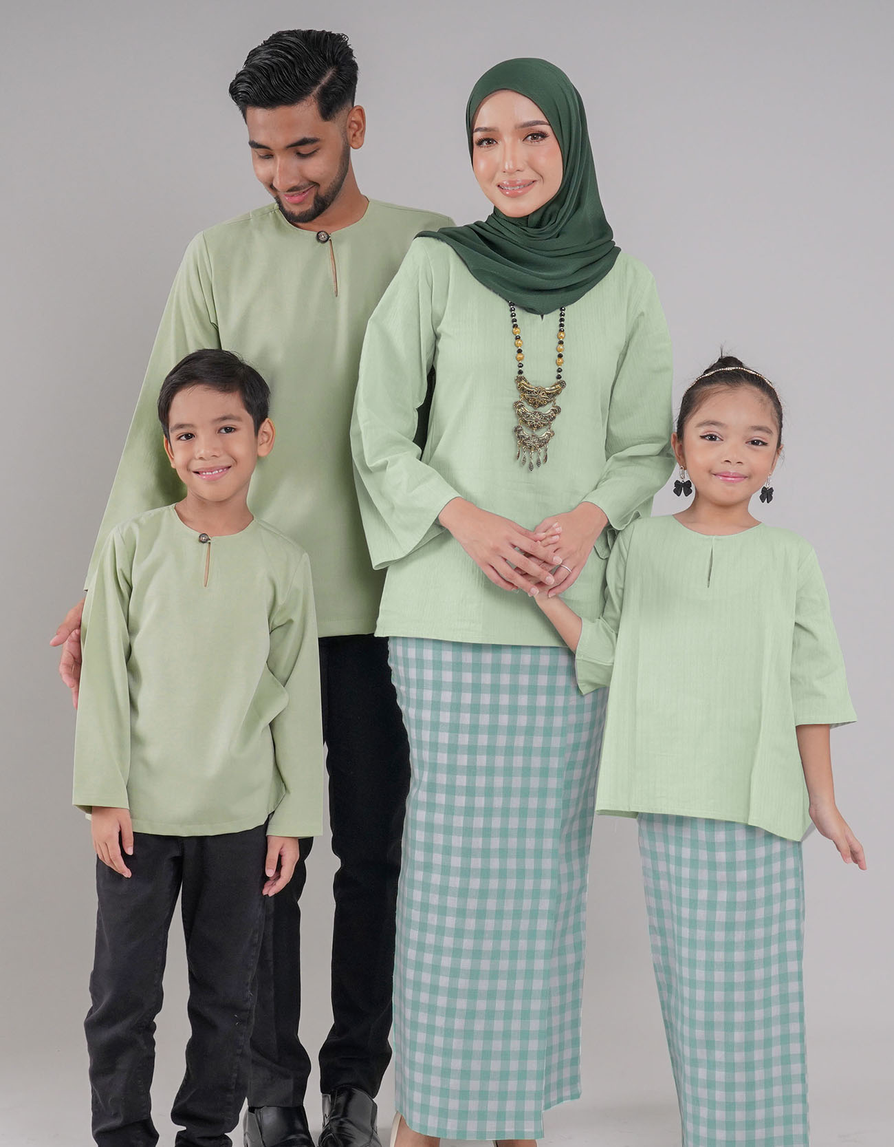 Kemboja Kurung Kedah Kids - 03 Green