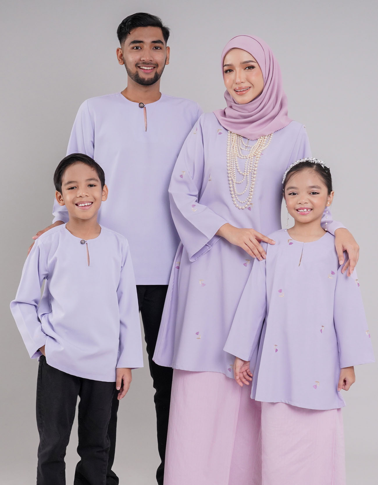 Teratai Kurung Riau Adult - 01 Light Purple