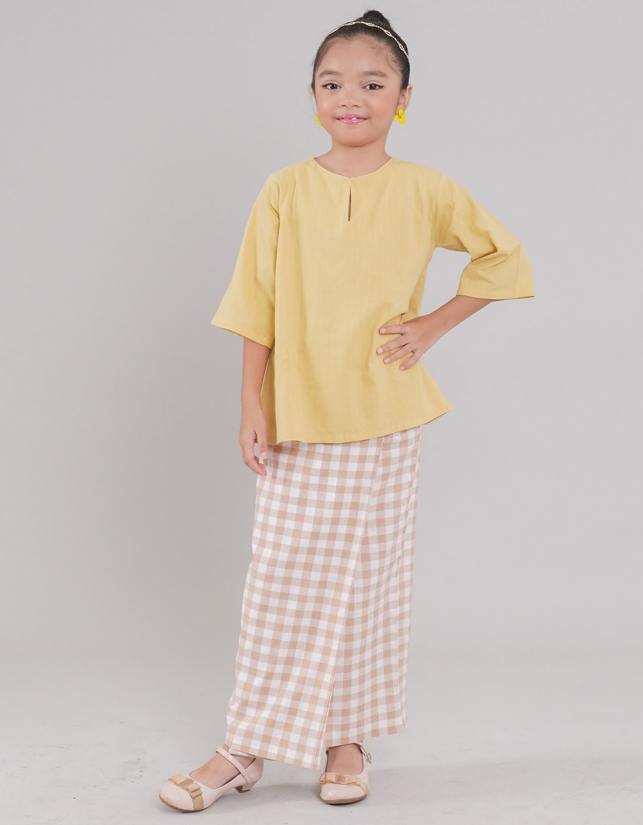 Kemboja Kurung Kedah Kids - 02 Yellow
