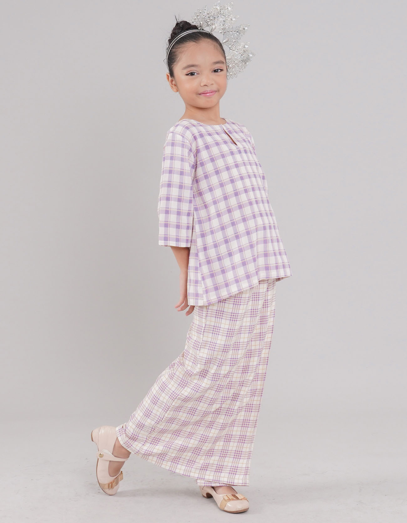 Kasturi Kurung Kedah Kids - 01 Purple