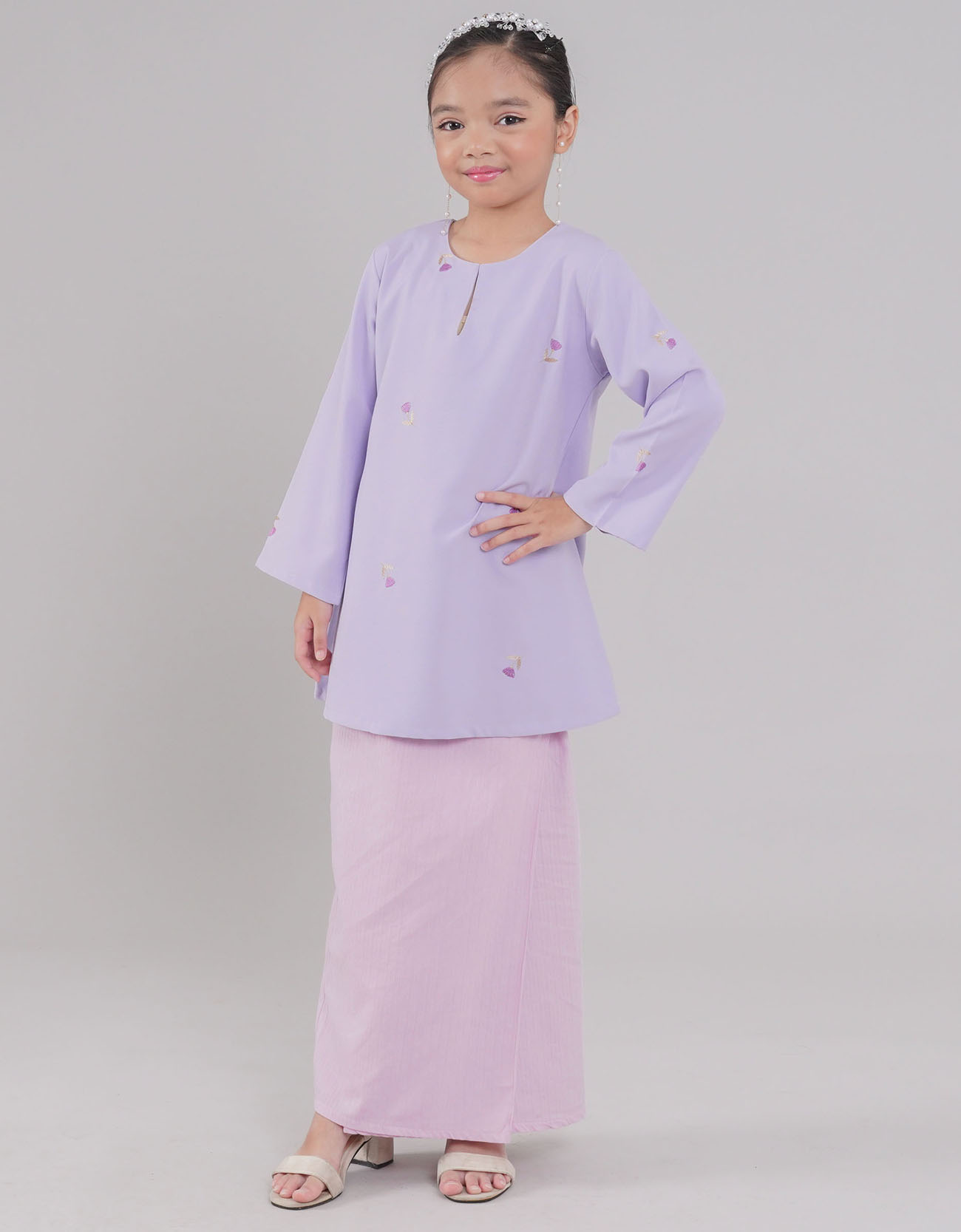 Teratai Kurung Riau Kids - 01 Light Purple