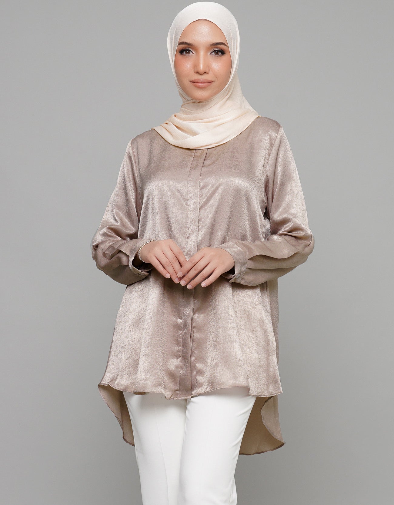 Ayumi Blouse High Quality Matte Satin