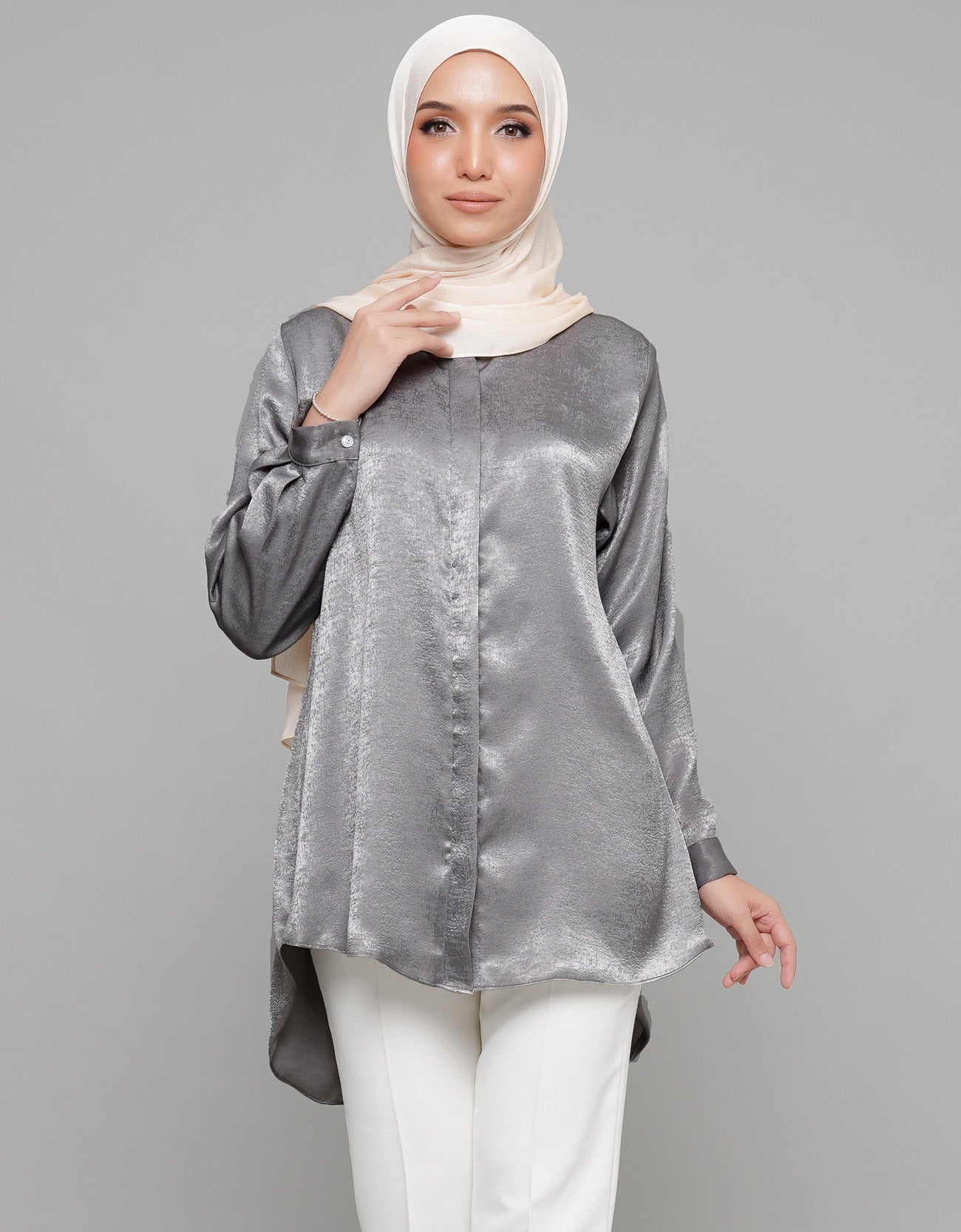 Ayumi Blouse High Quality Matte Satin