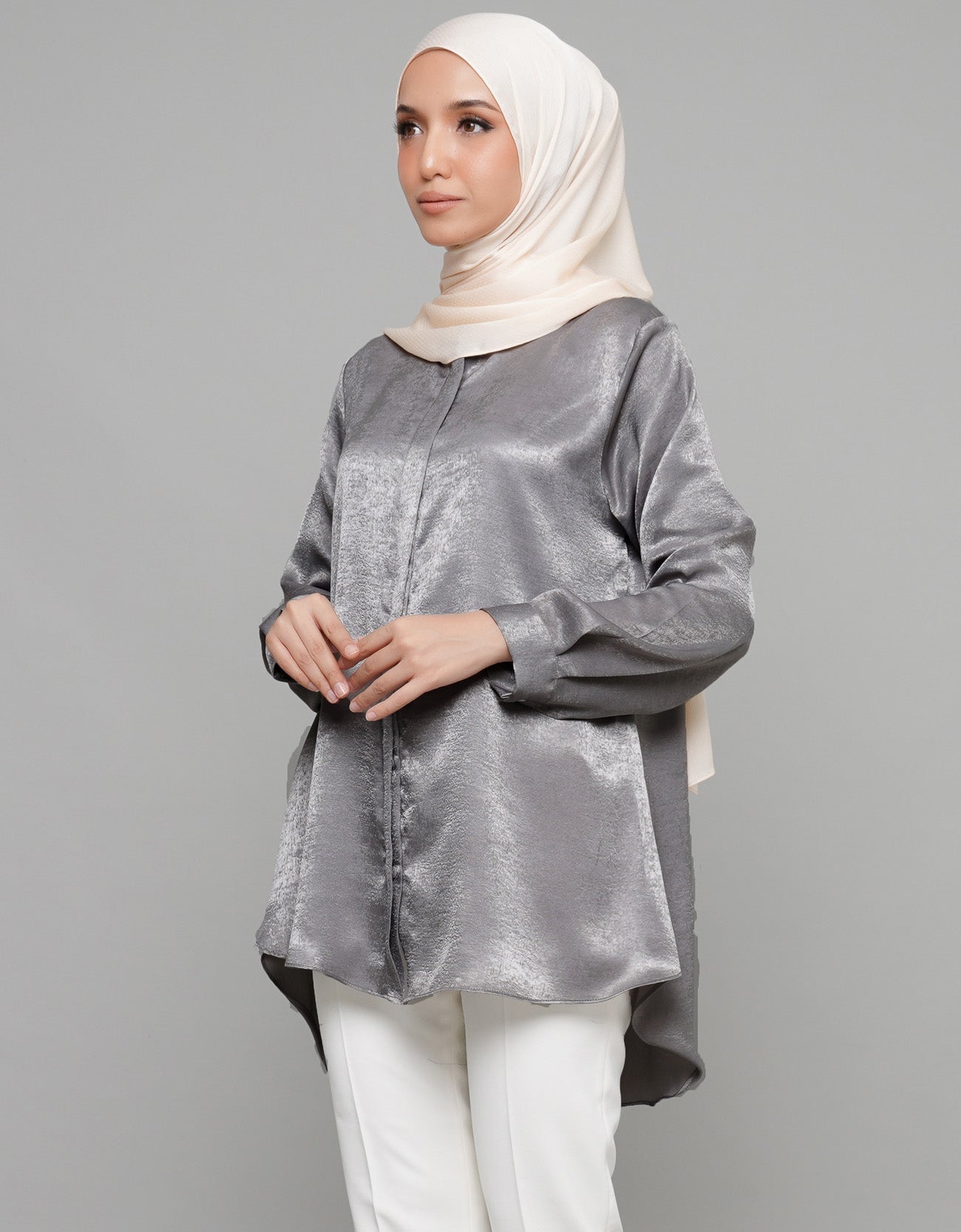 Ayumi Blouse High Quality Matte Satin