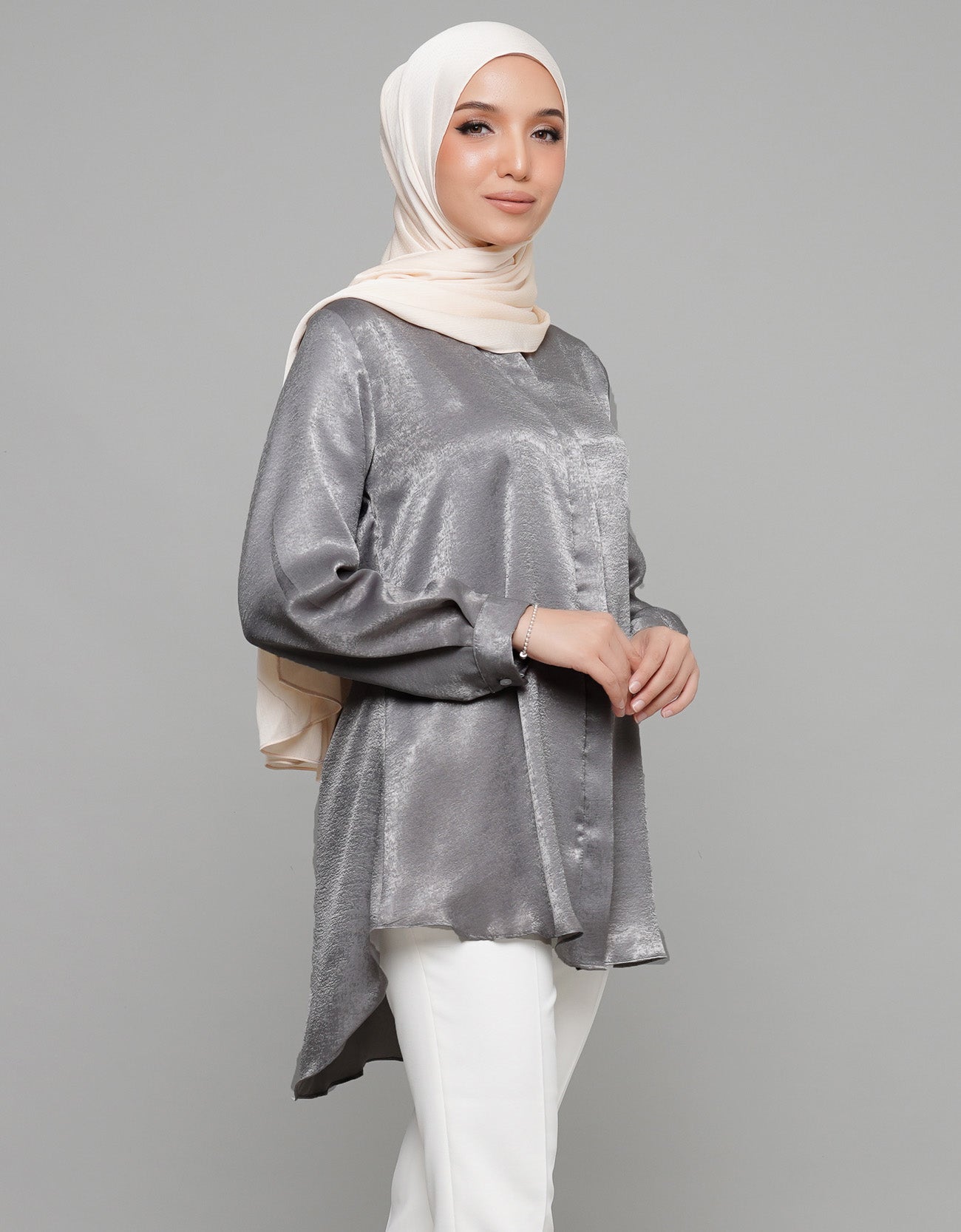 Ayumi Blouse High Quality Matte Satin