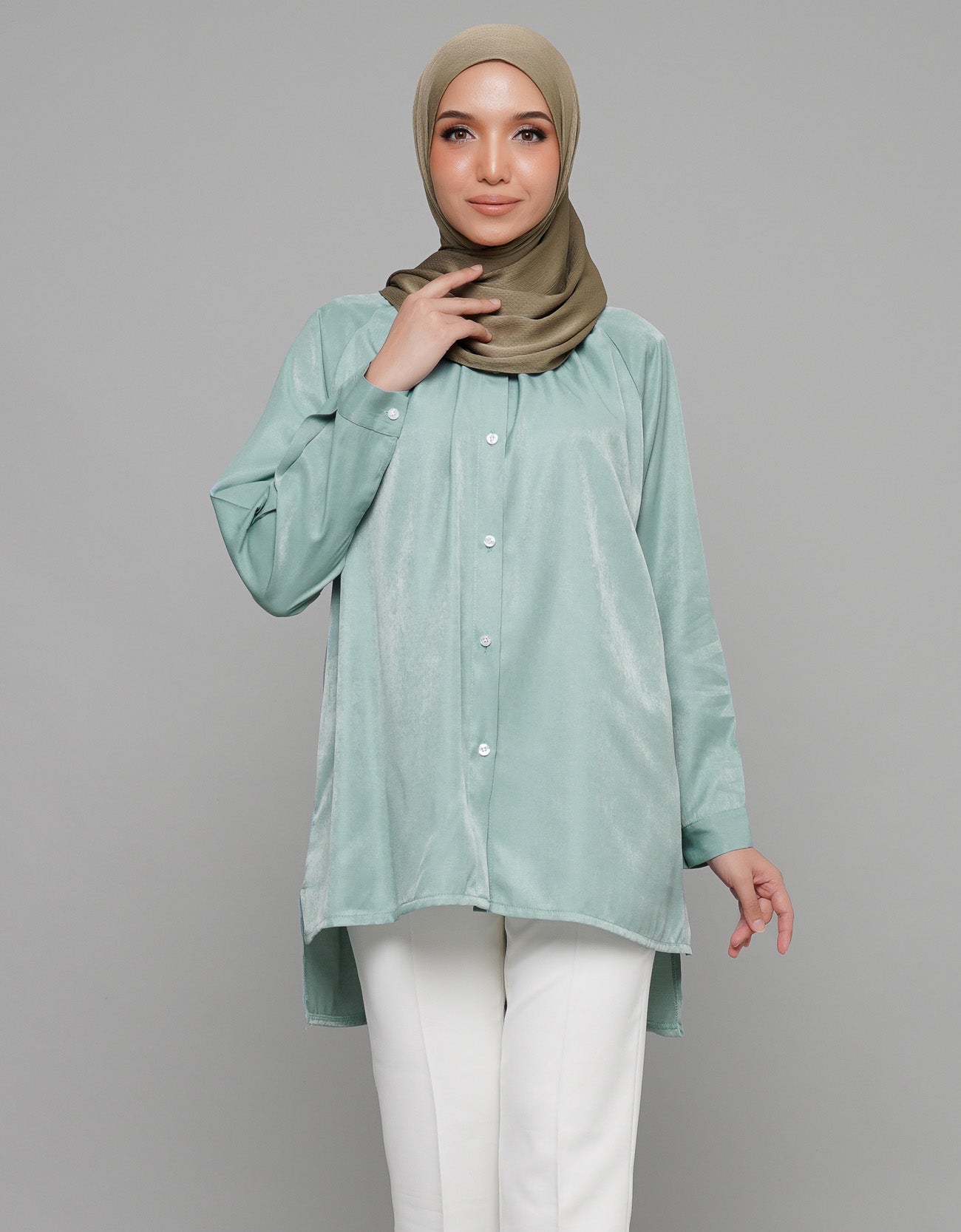 Maliqa Blouse High Quality Satin