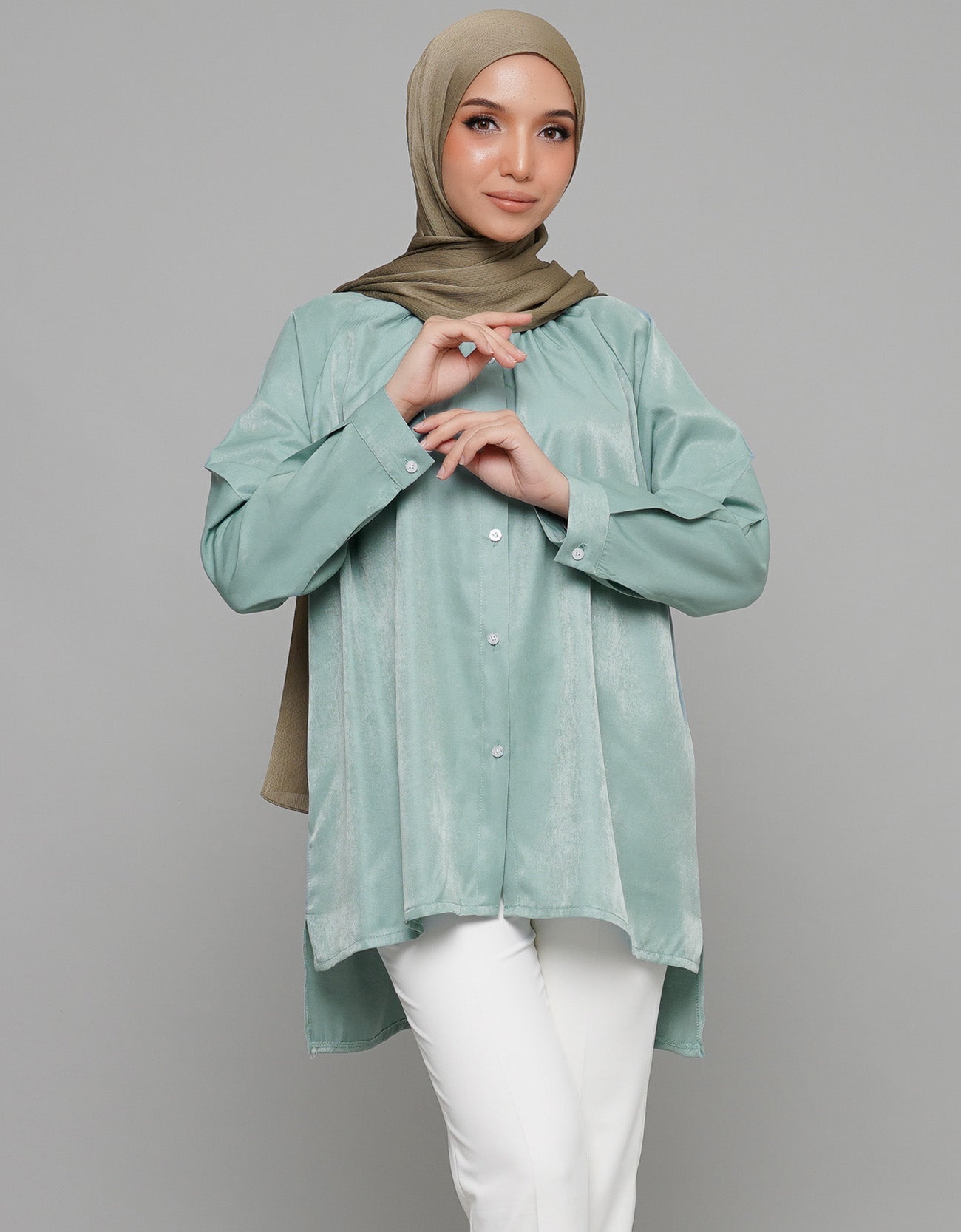 Maliqa Blouse High Quality Satin