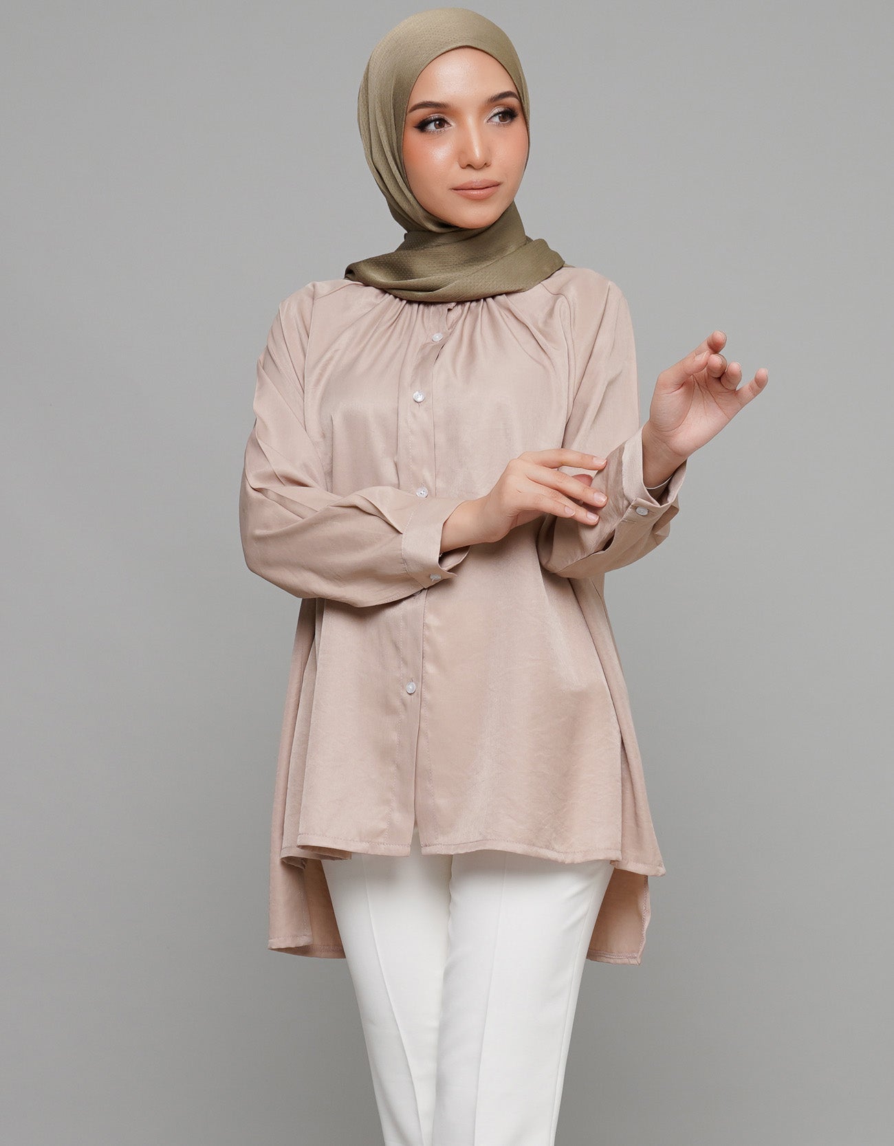 Maliqa Blouse High Quality Satin