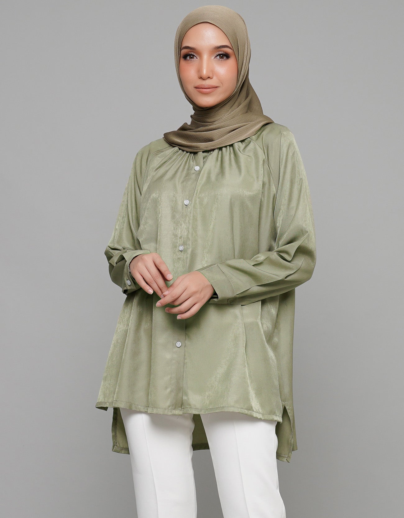 Maliqa Blouse High Quality Satin